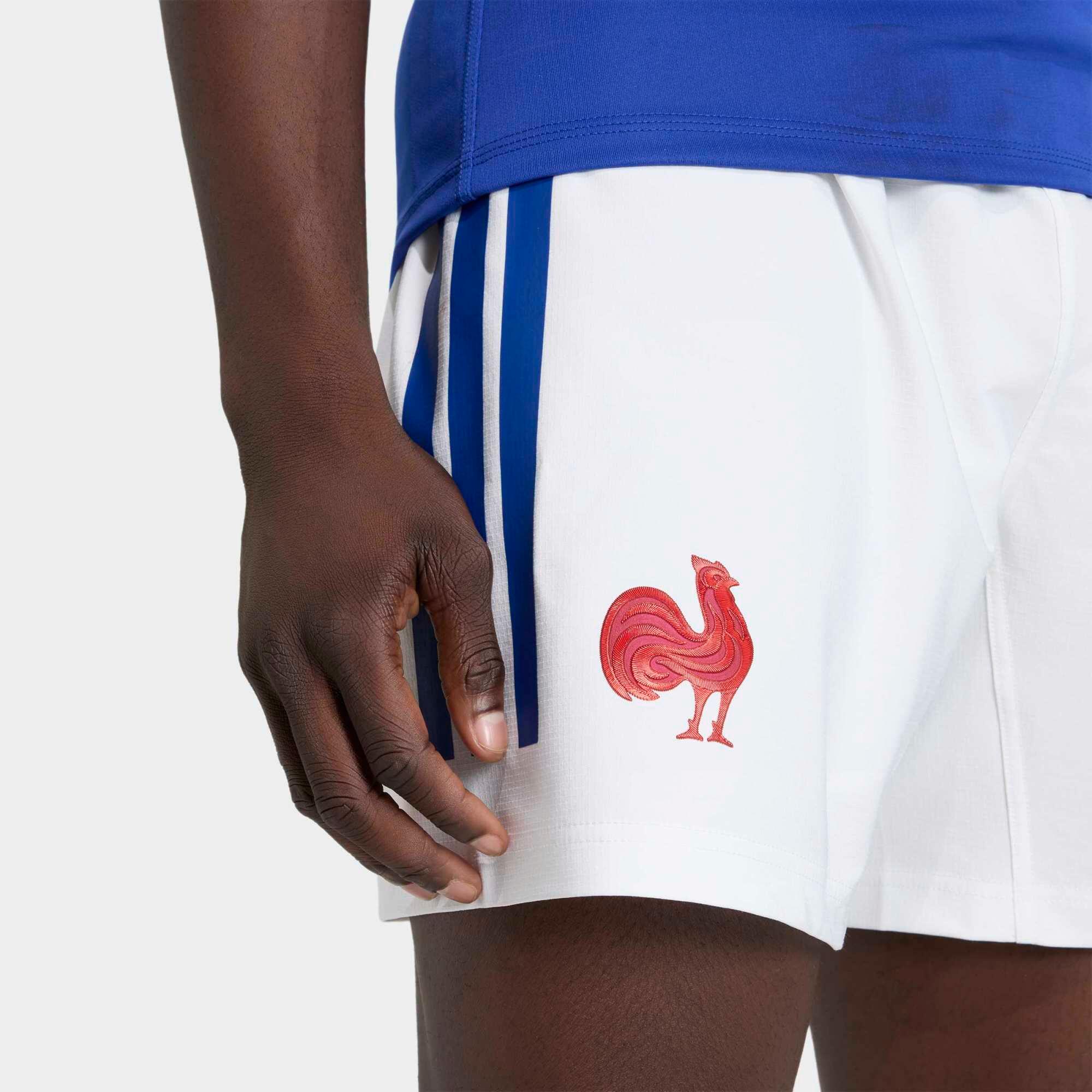 Short de rugby FFR Adulte - Réplica XV de France 2025/2026 blanc 5/6