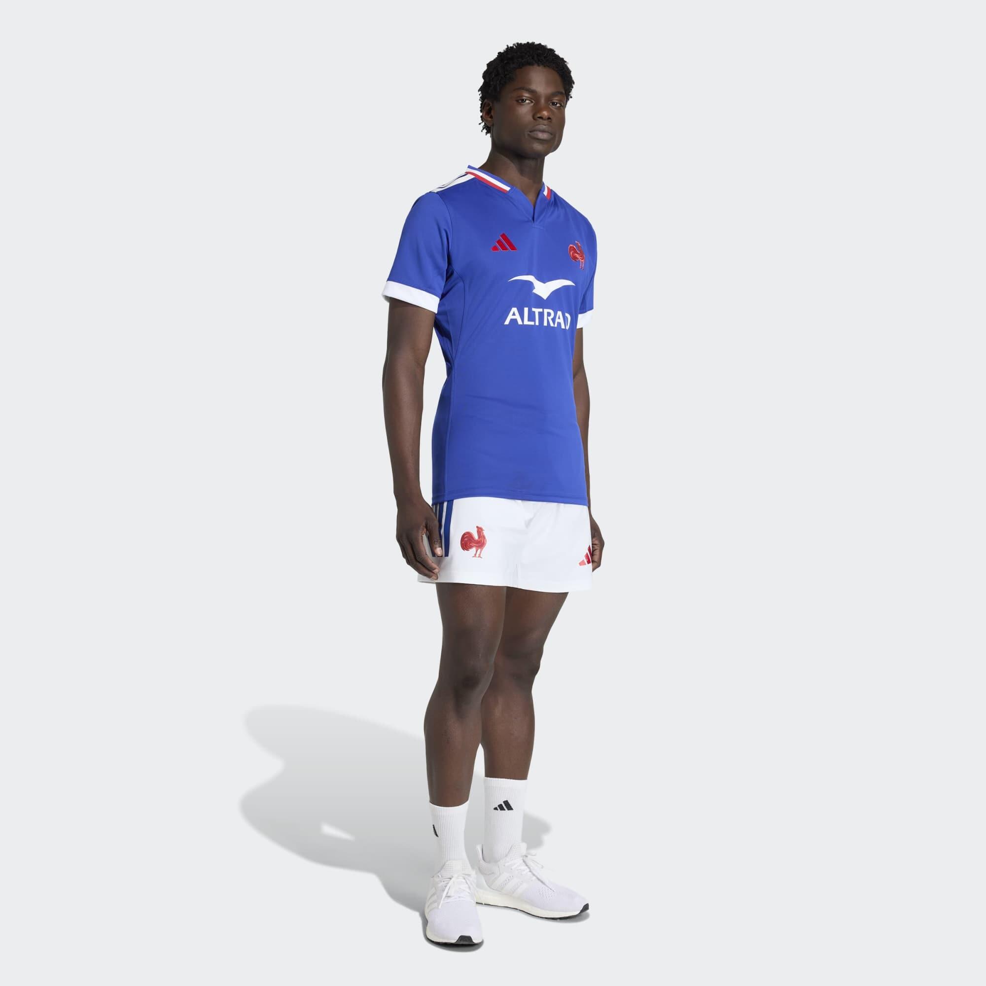 Short de rugby FFR Adulte - Réplica XV de France 2025/2026 blanc 3/6