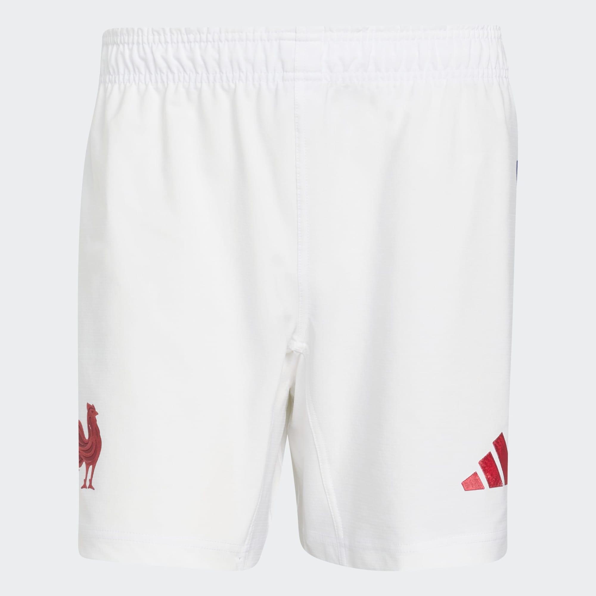 Short de rugby FFR Adulte - Réplica XV de France 2025/2026 blanc 2/6