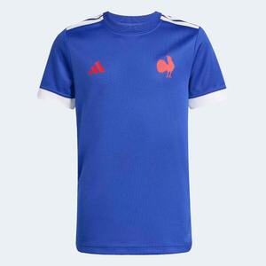 Camiseta de rugby calentamiento XV de Francia Niño - Previa al partido FFR 2025/2026 azul