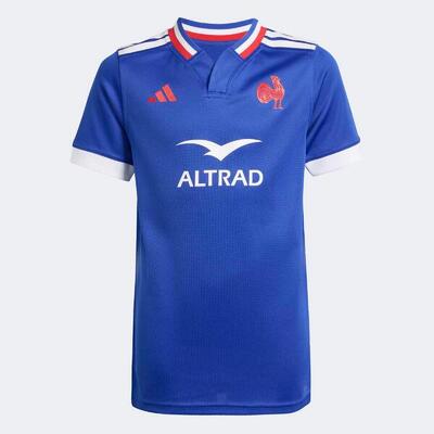 Rugbyshirt replica frankrijk ffr 2025/2026 kinderen blauw