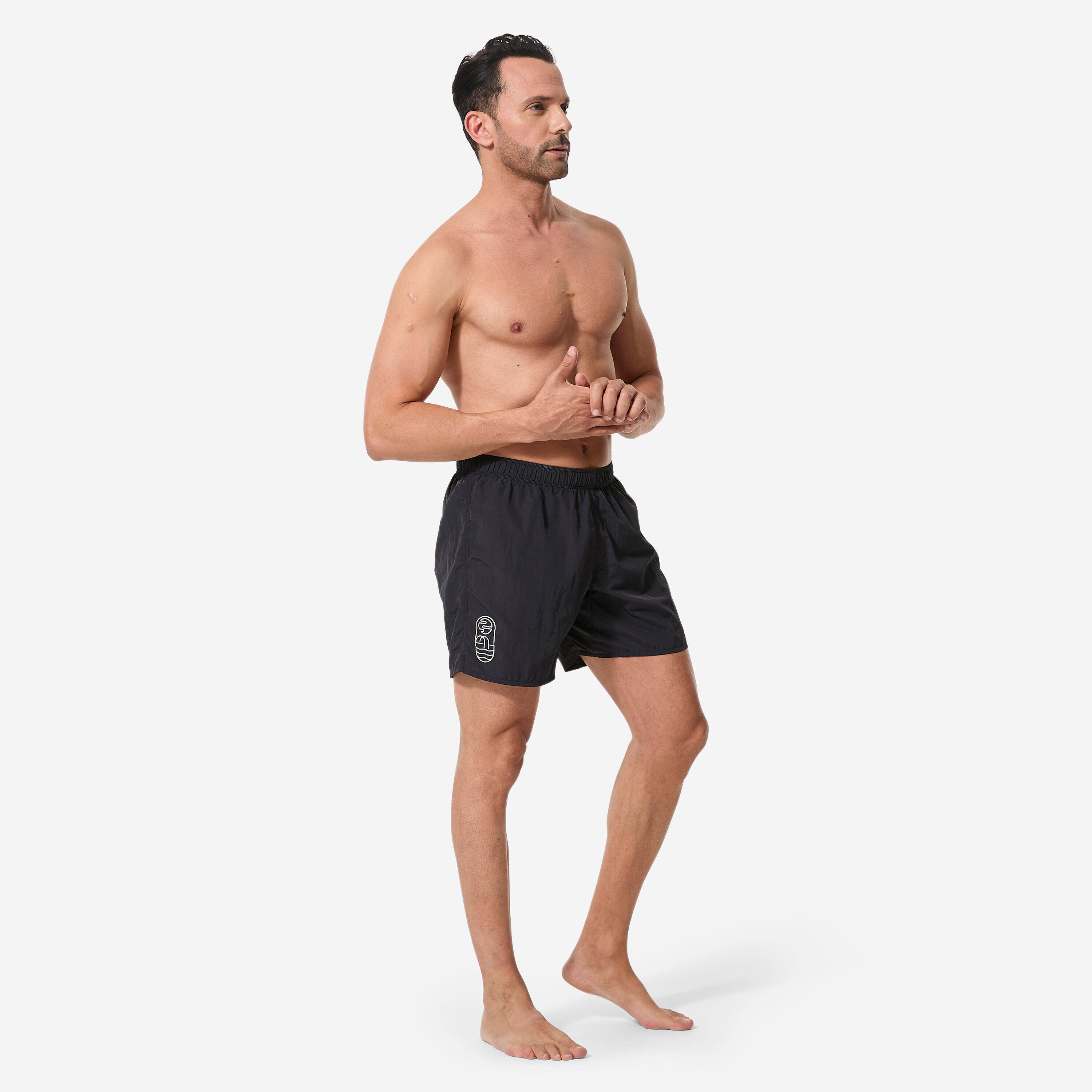 Men’s swimming shorts, Basic black -  3