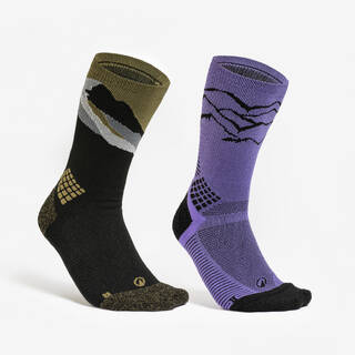 Adult high hiking socks (2&nbsp;pairs) Hike 500 - Limited edition