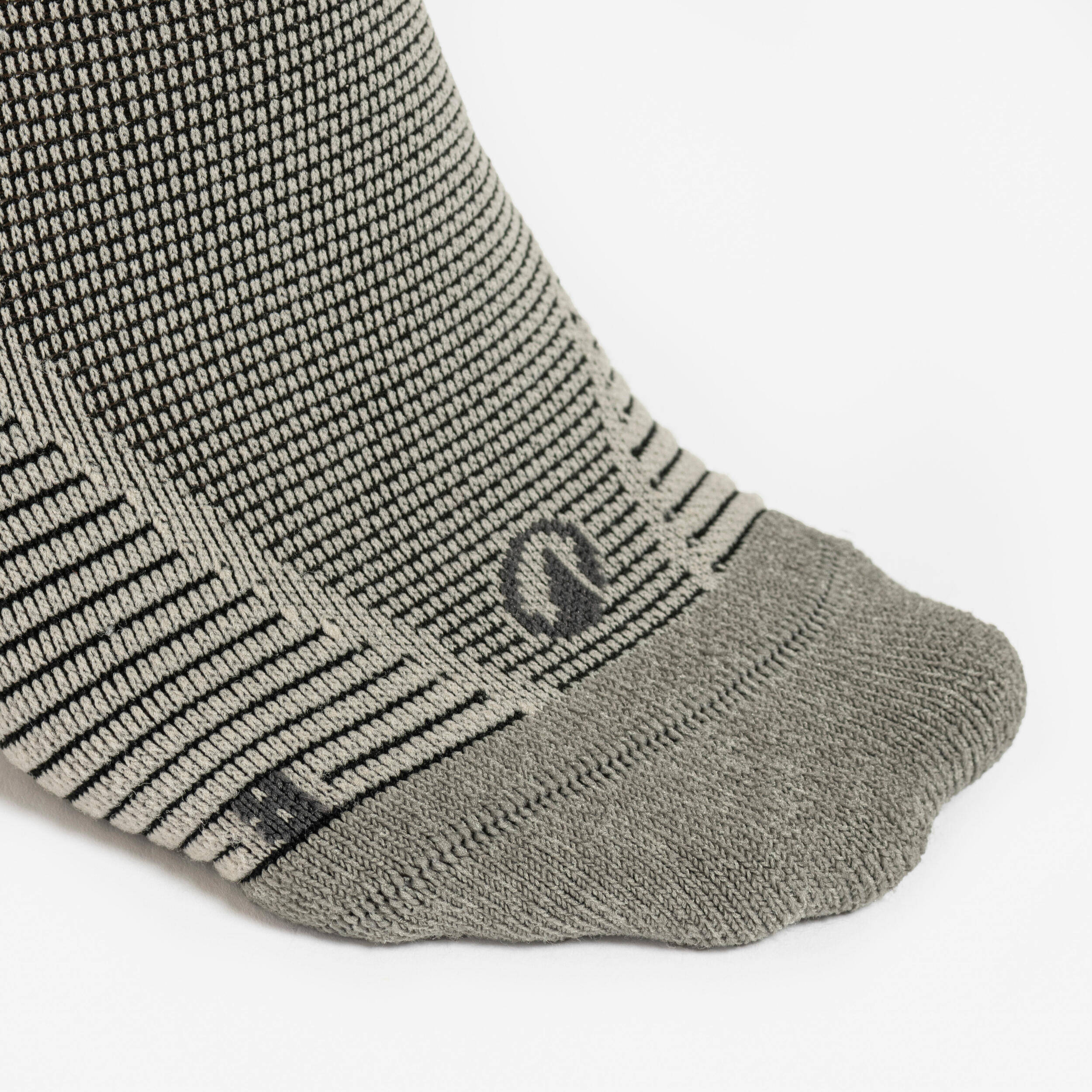 Adult mid-height hiking socks (2 pairs) Hike 500 - Beige -  3