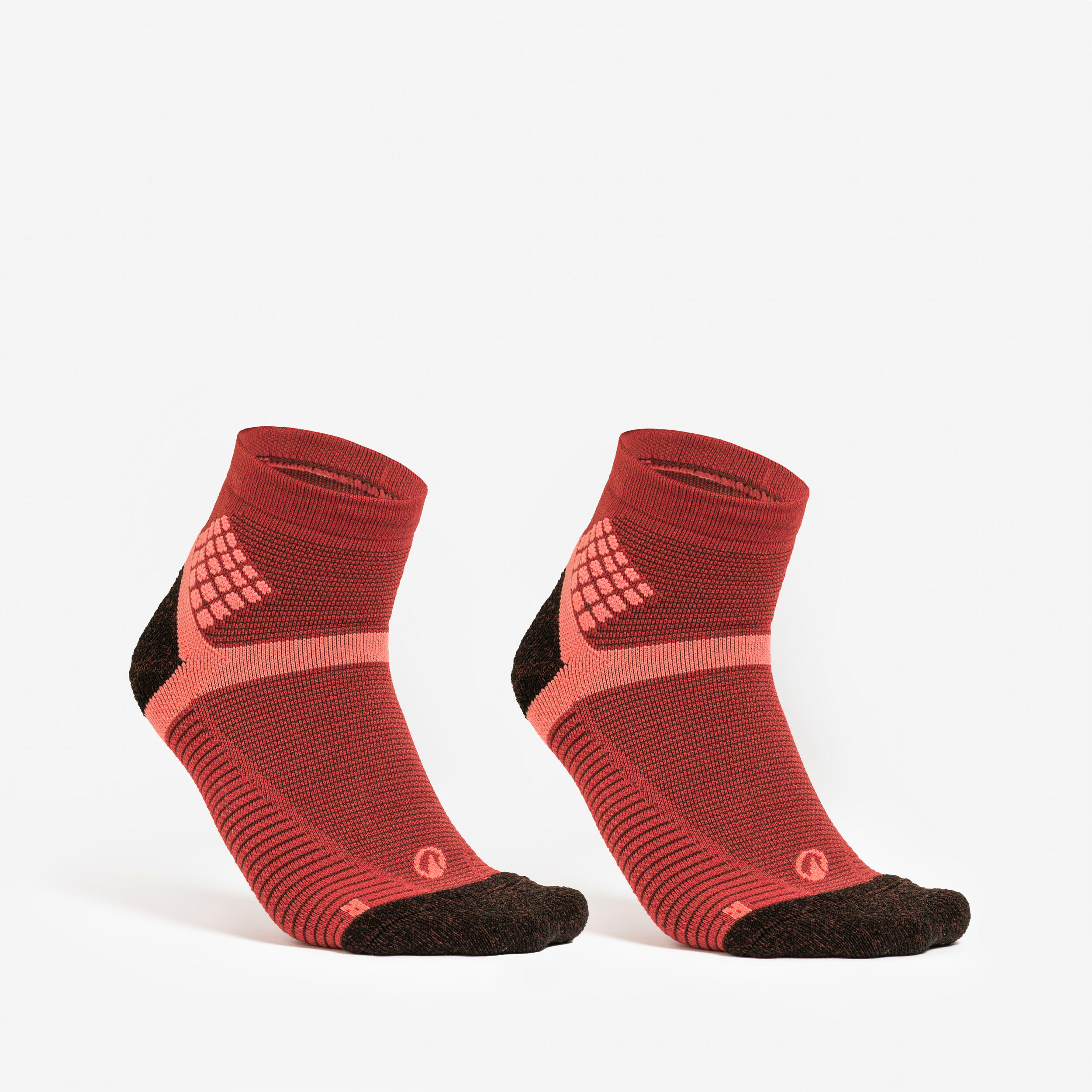 Calcetines de senderismo de altura media rojos para adulto Hike 500 (2 pares) 6/6