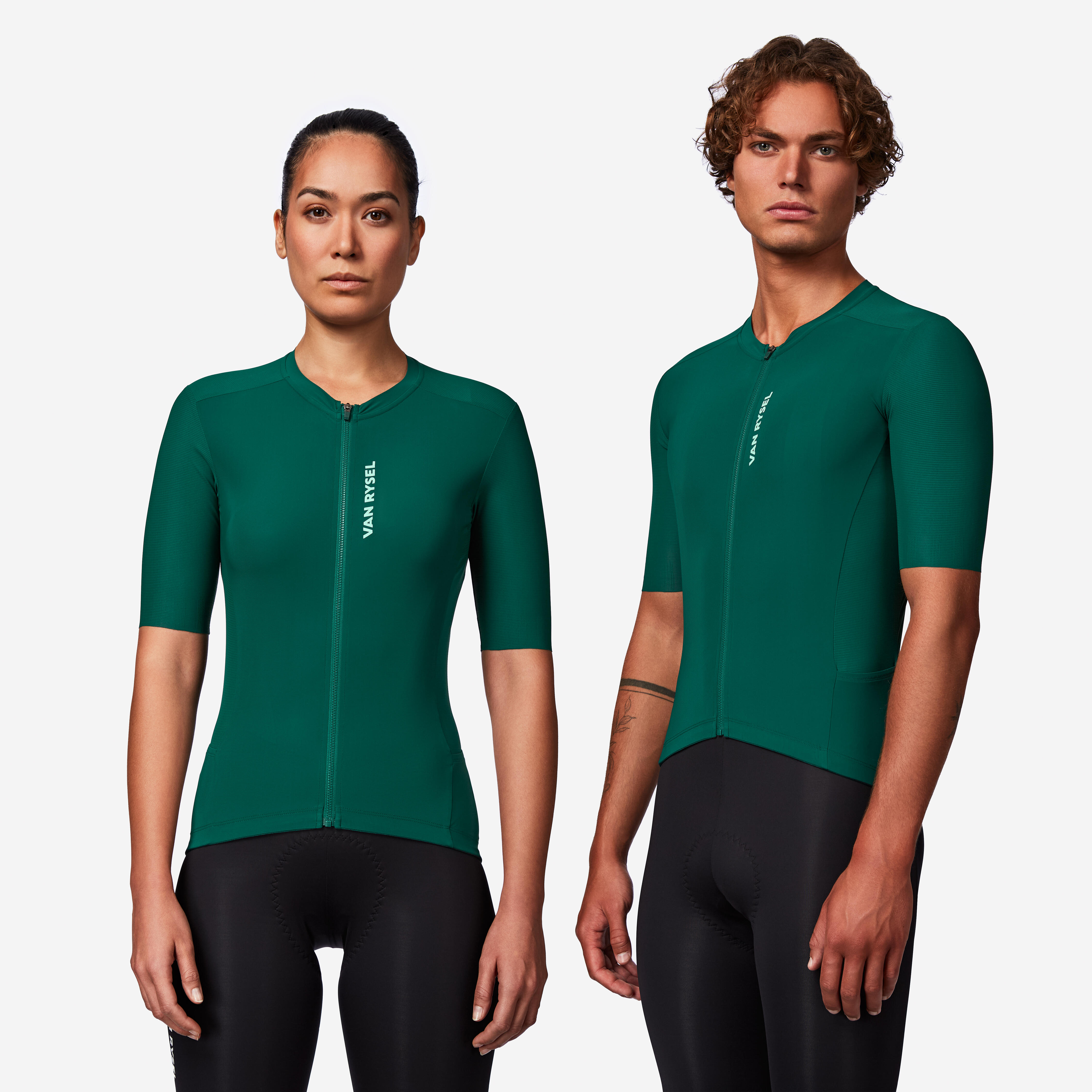 Unisex highly fitted short-sleeved road cycling jersey - RCR-R 2 green