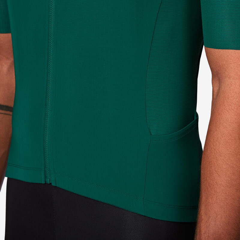 Tricou ciclism pe șosea foarte mulat RCR-R 2 Verde Adulți
