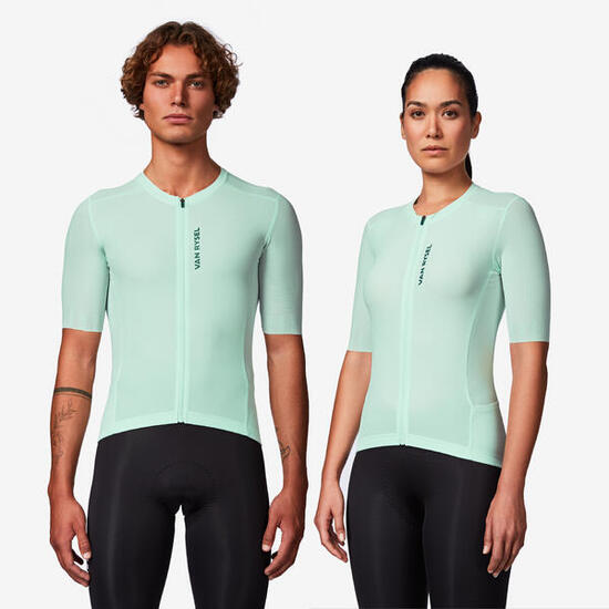 Maglia ciclismo adulto unisex Van Rysel RACER 2 verde militare