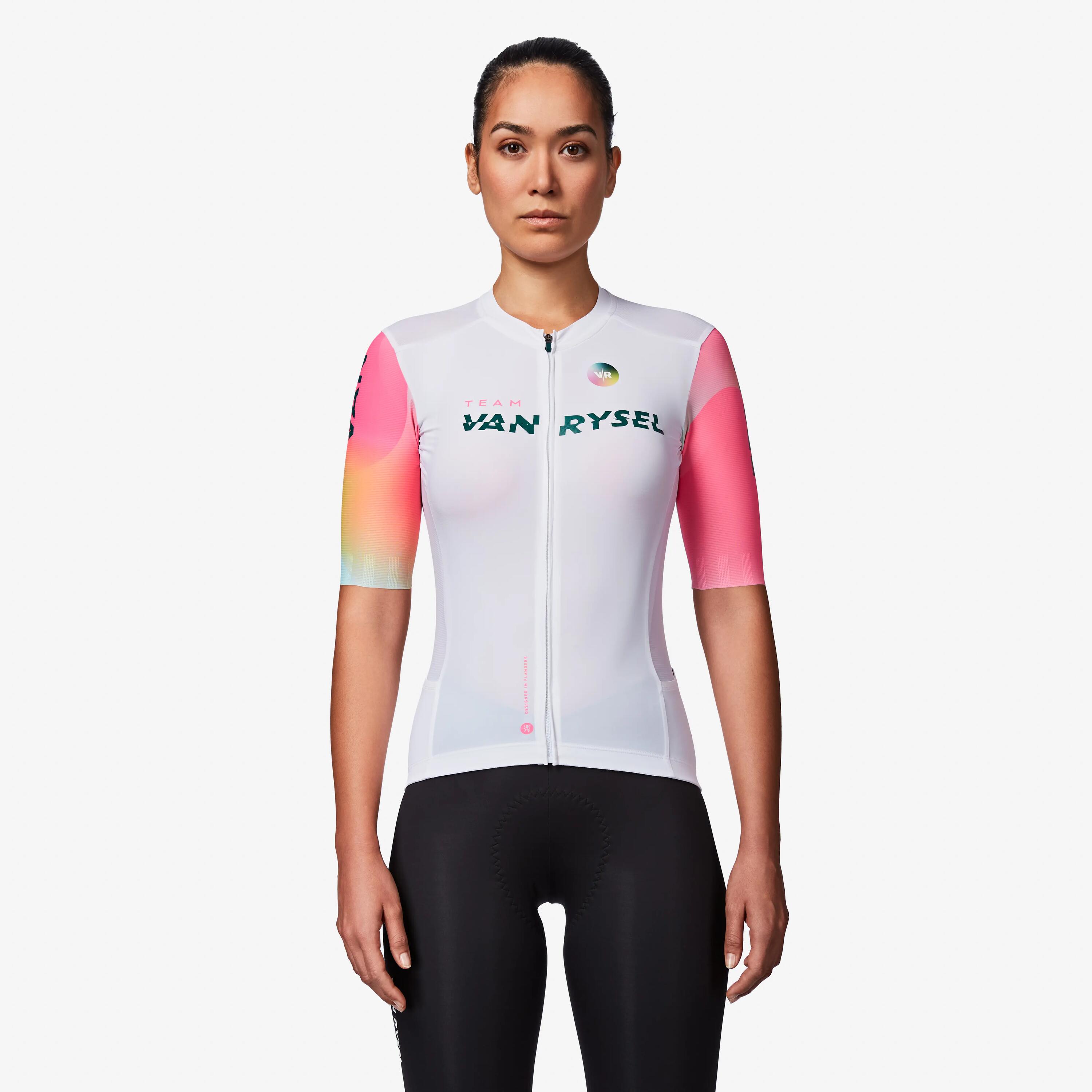 Jersey de Ciclismo ajustada Unisex Van Rysel RCR-R 2 Team - Blanco 11/14