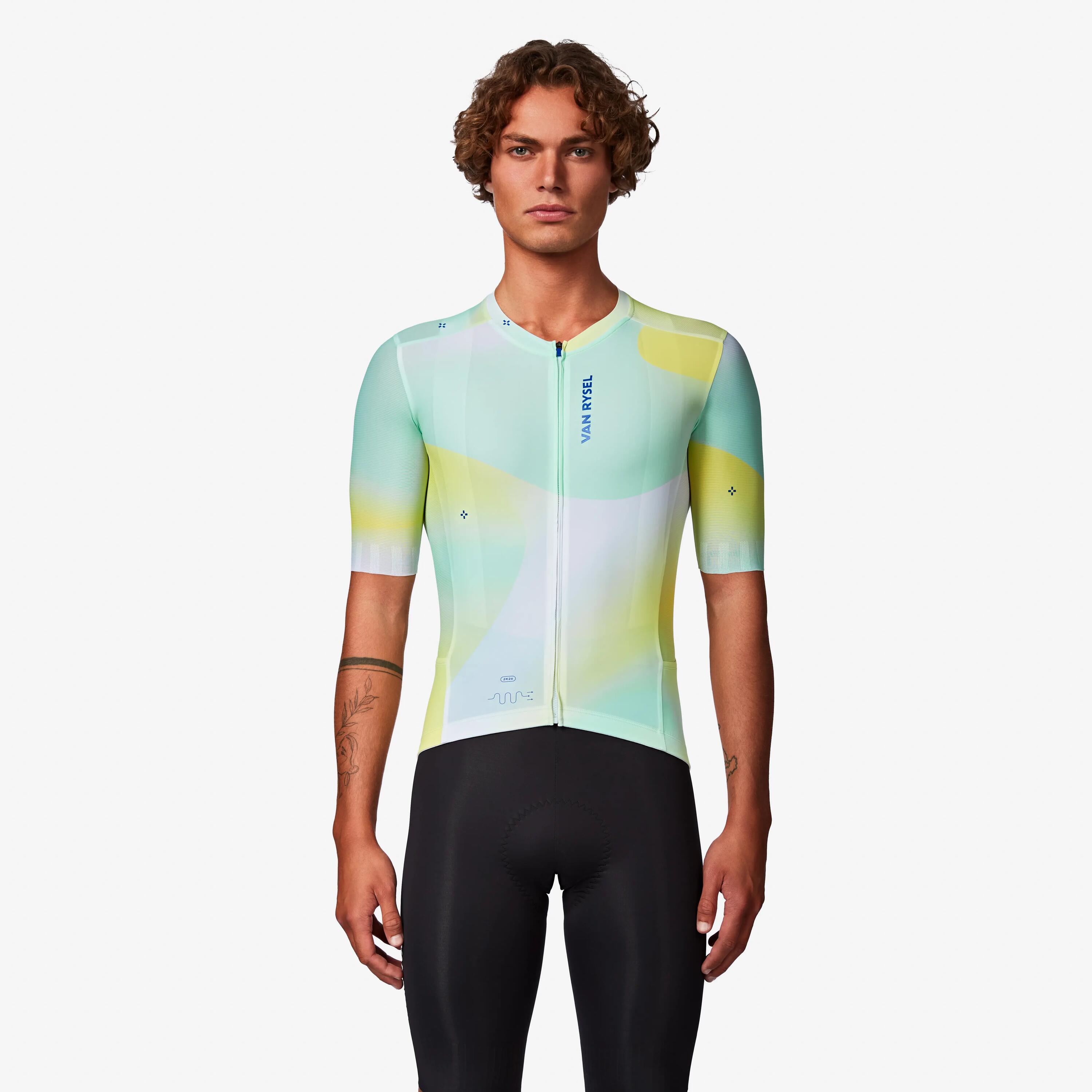 Jersey de Ciclismo ajustado para Adulto Van Rysel RCR-R 2 - Verde 11/14