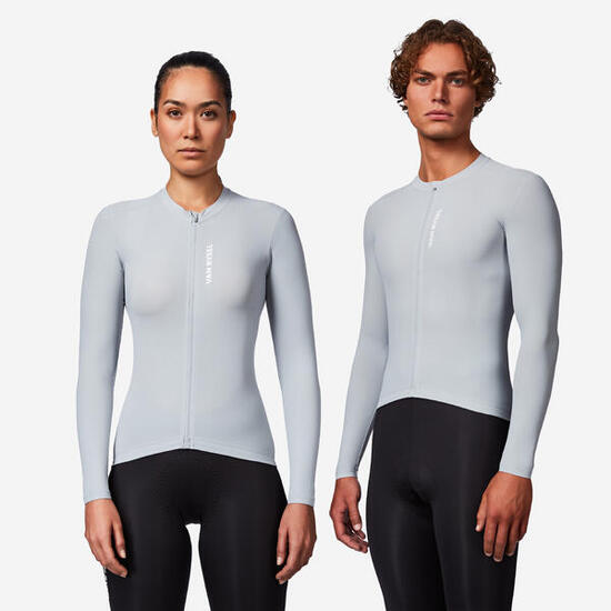 Maglia manica lunga ciclismo adulto unisex RCR anti-UV grigia