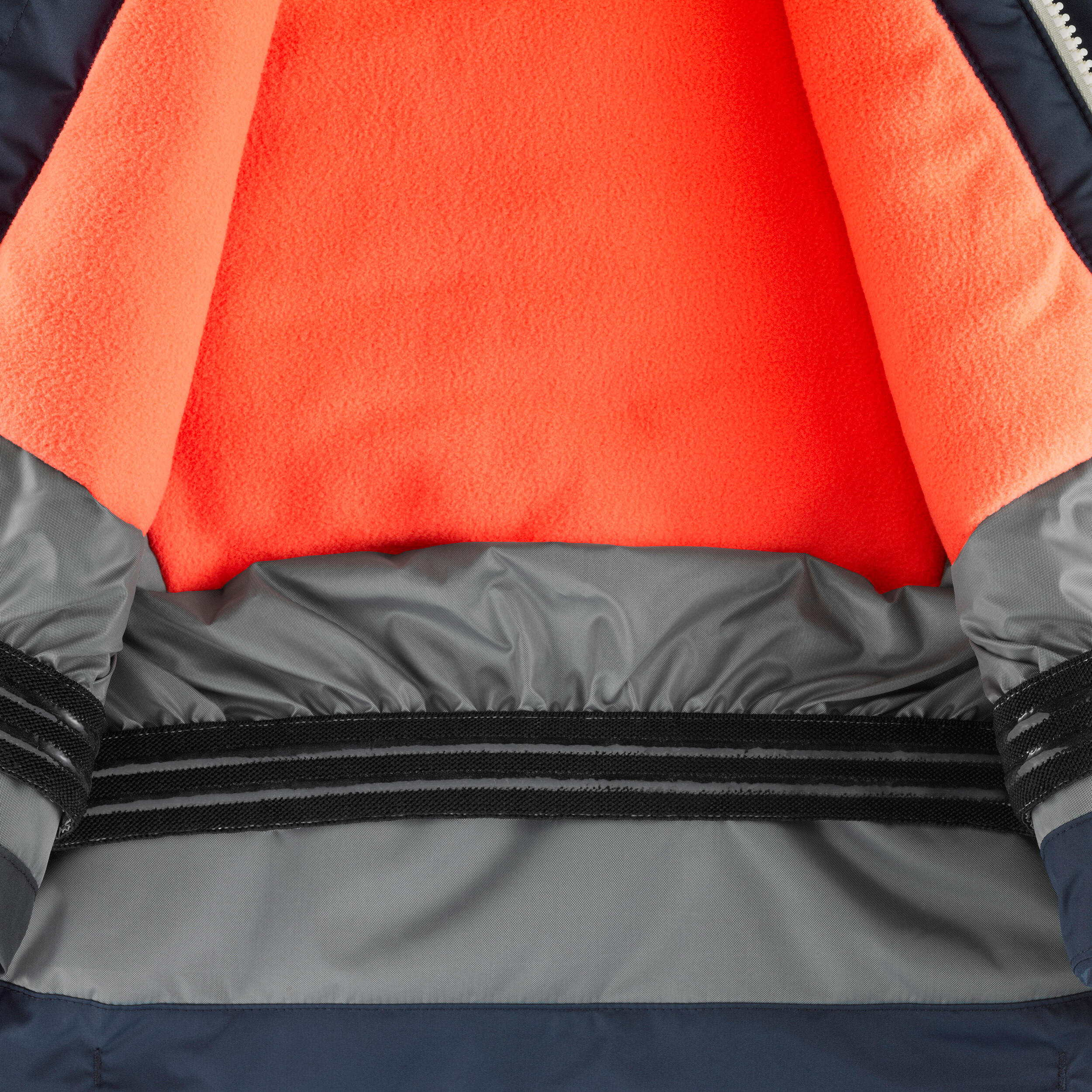 Chaqueta de esquí cálida y ajustable niños 1-5 años, 500 Toddler azul marino  5/8