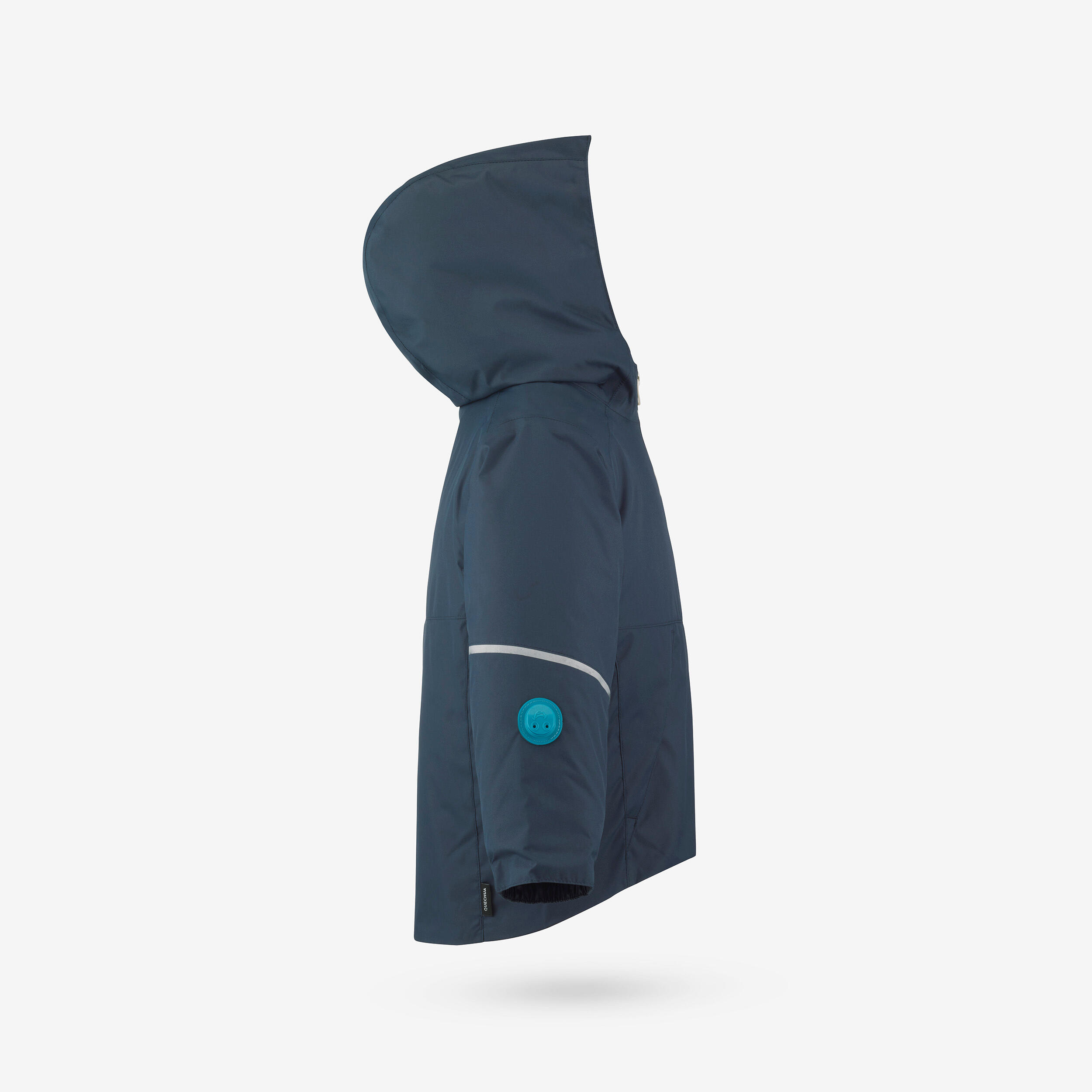 Chaqueta de esquí cálida y ajustable niños 1-5 años, 500 Toddler azul marino  3/8