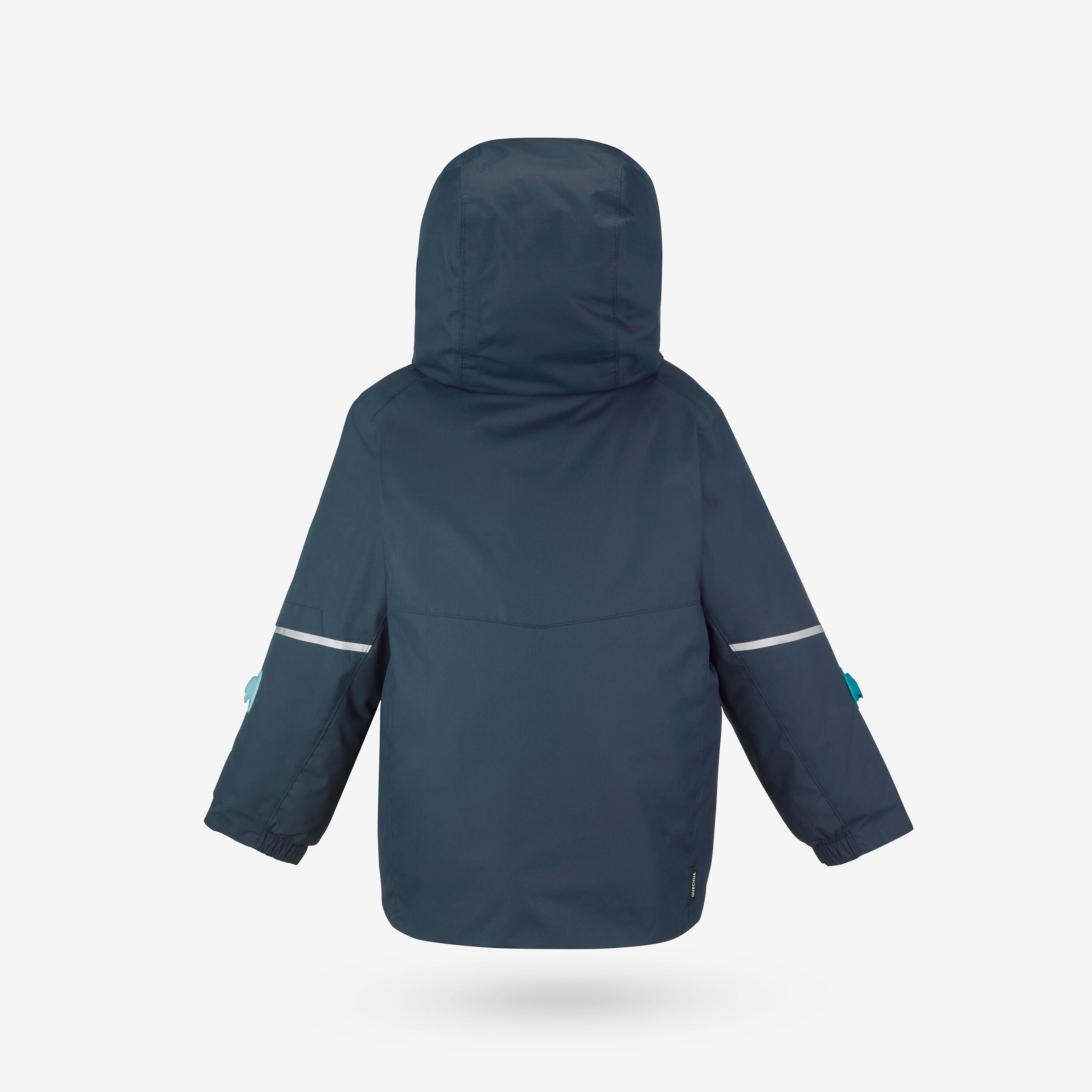Chaqueta de esquí cálida y ajustable niños 1-5 años, 500 Toddler azul marino  2/8