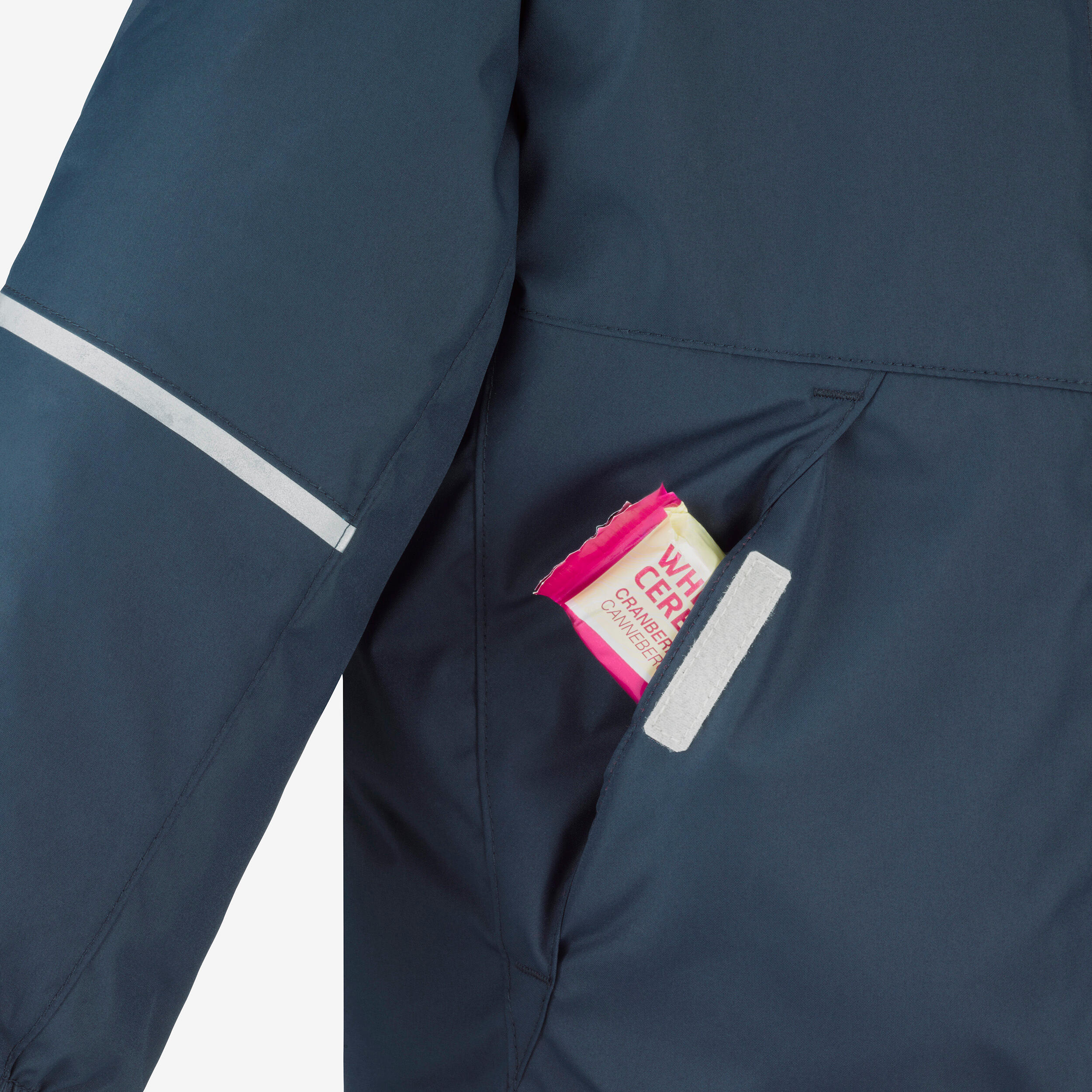 Chaqueta de esquí cálida y ajustable niños 1-5 años, 500 Toddler azul marino  7/8