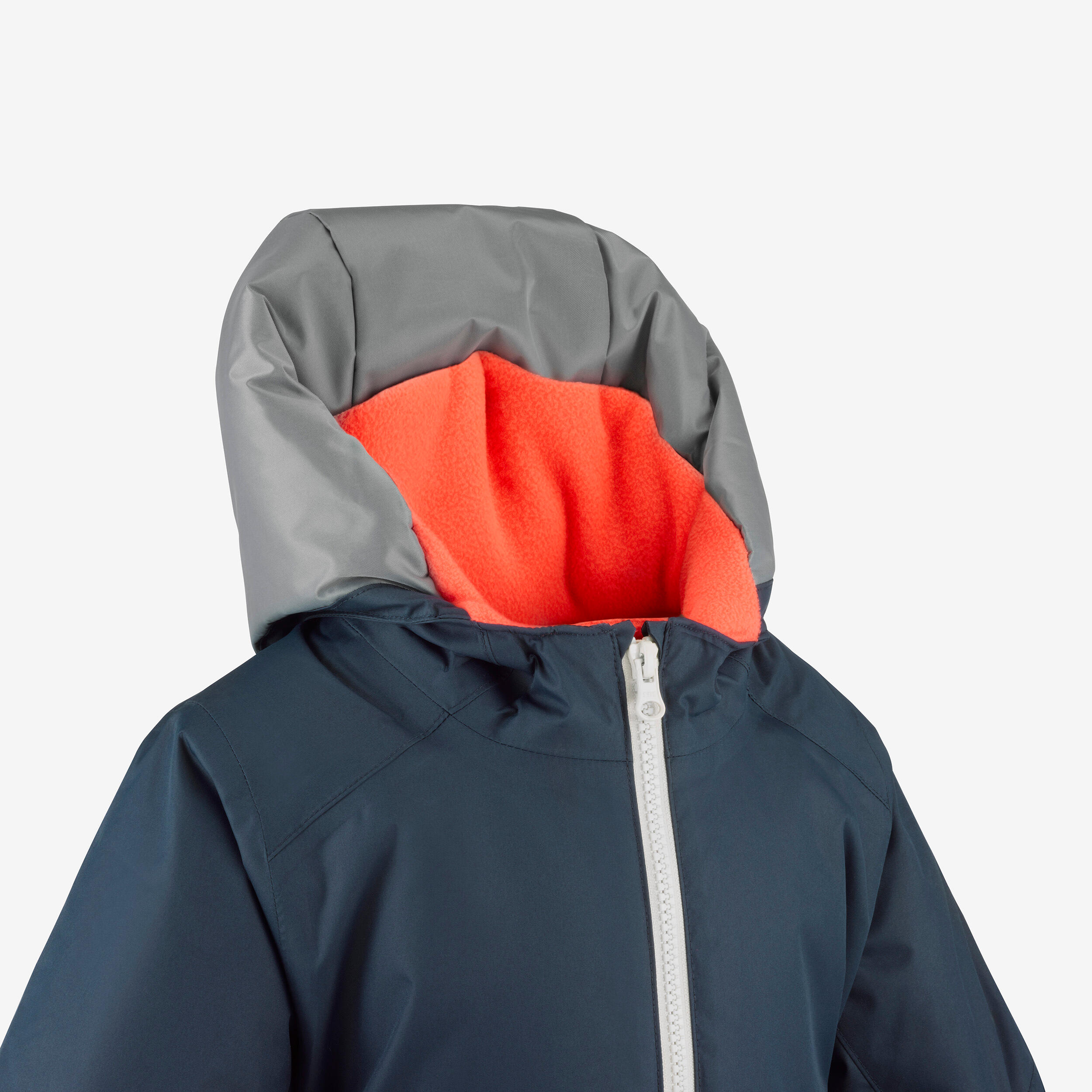 Chaqueta de esquí cálida y ajustable niños 1-5 años, 500 Toddler azul marino  6/8