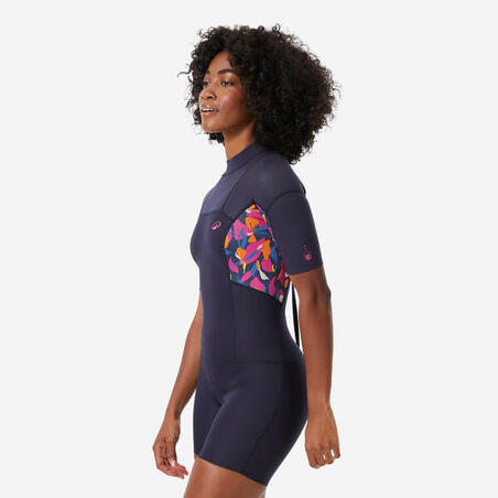 Гідрокостюм жіночий 500 Petals з короткими рукавами неопреновий 1,5 мм