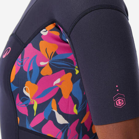 Гідрокостюм жіночий 500 Petals з короткими рукавами неопреновий 1,5 мм