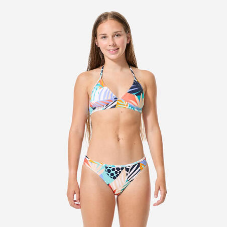 Купальник суцільний 500 Tali для серфінгу для дівчат блакитний