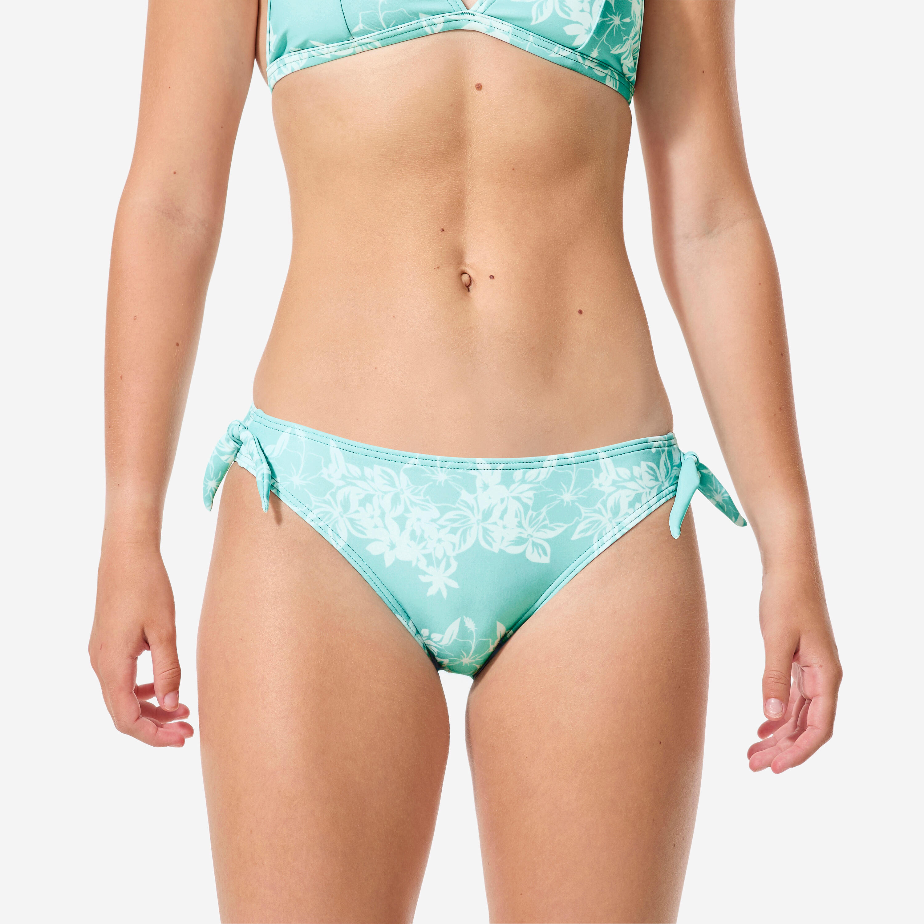 Maillot de bain 2 pièces fille, Tania Paradise bleu aqua 3/8