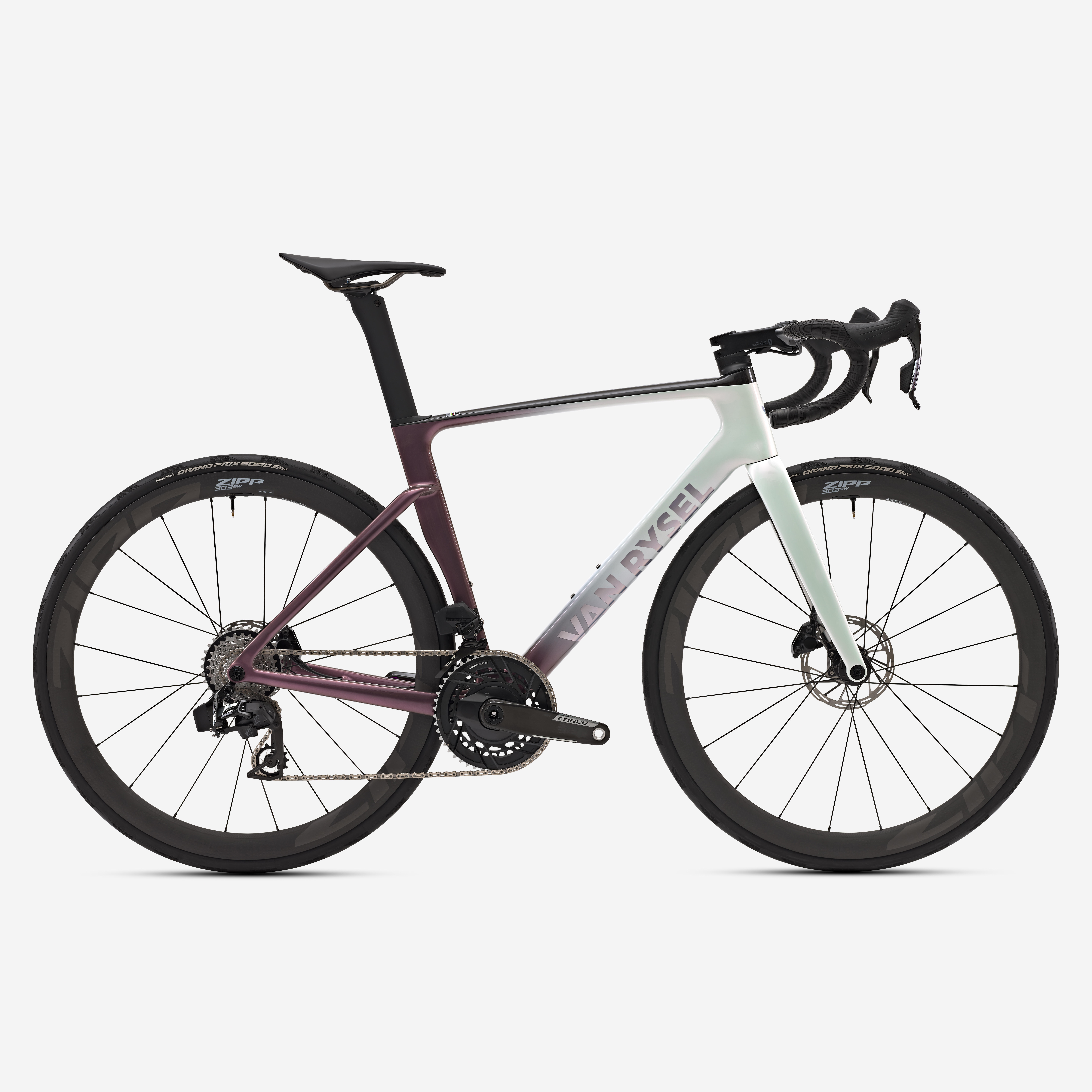 Decathlon UK VAN RYSEL Road Bike SRAM Force Axs E1 2x12s Powermeter - Rcr-r Pro Pearl | FREE Click & Collect at Stores and Asda. 365 Days return available.