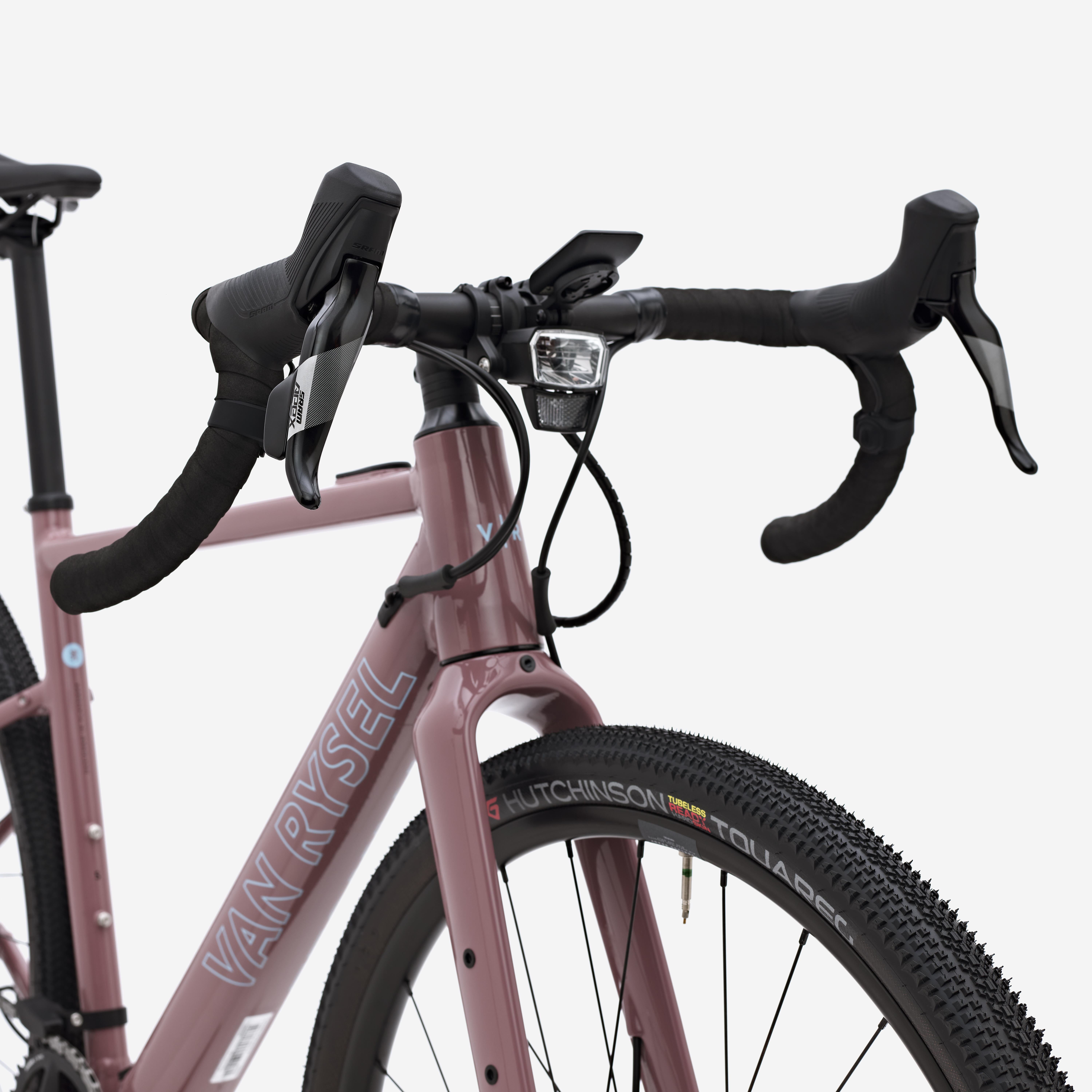 VAN RYSEL Gravel elektrobicykel E-GRVL AF HD X30 Apex 1×12 XPLR ružový L · záber 7