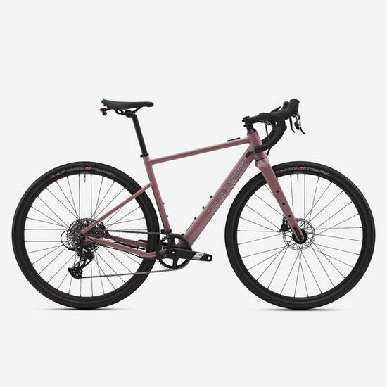Vélo gravel électrique SRAM Apex 1x12v XPLR, E-GRVL AF HD X30 rose taupe