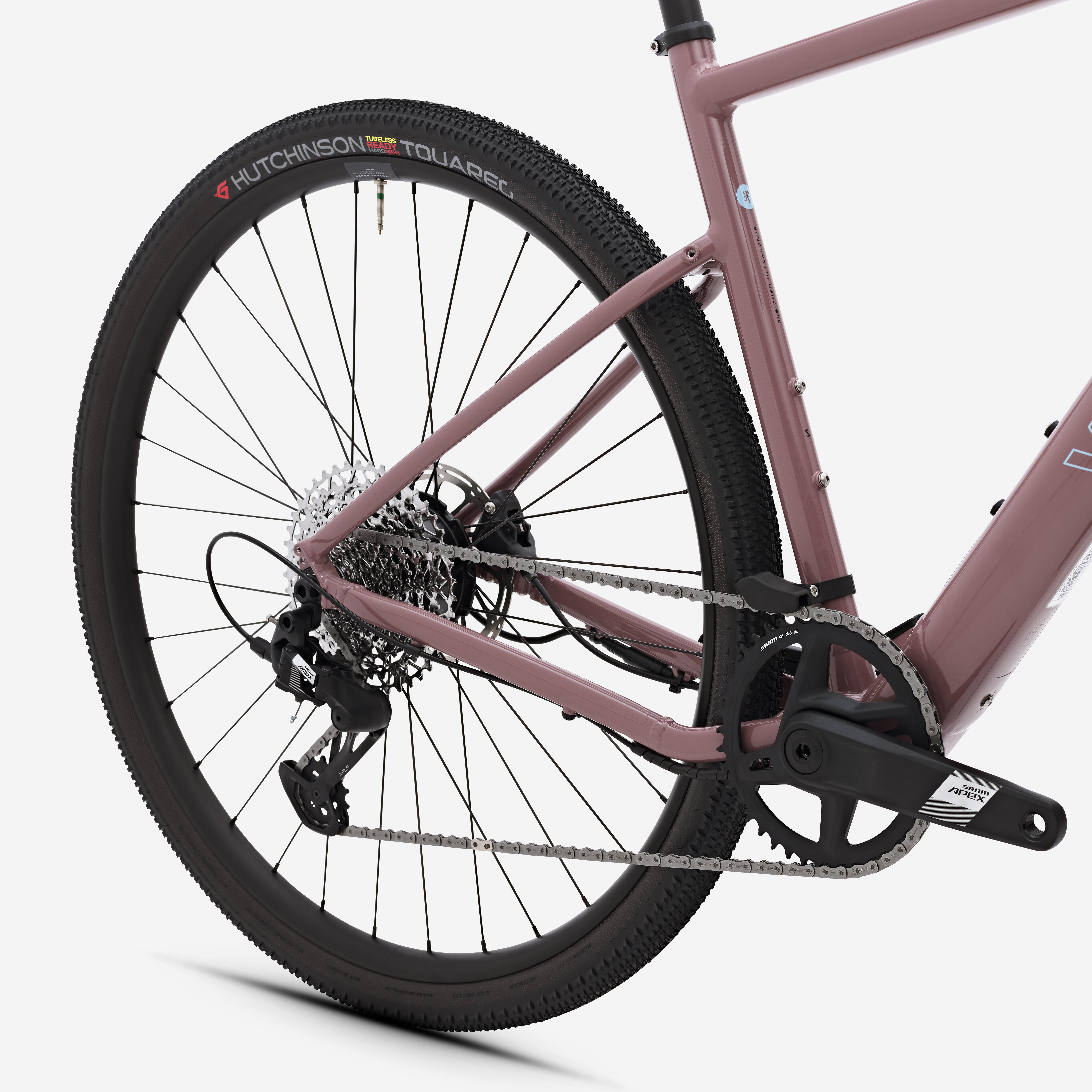 VAN RYSEL Gravel elektrobicykel E-GRVL AF HD X30 Apex 1×12 XPLR ružový L · záber 5