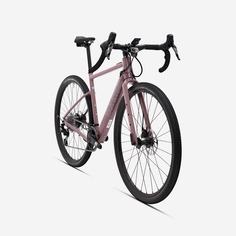 Bicicletă electrică gravel SRAM Apex 1x12v XPLR, E-GRVL AF HD X30 Roz Taupe 