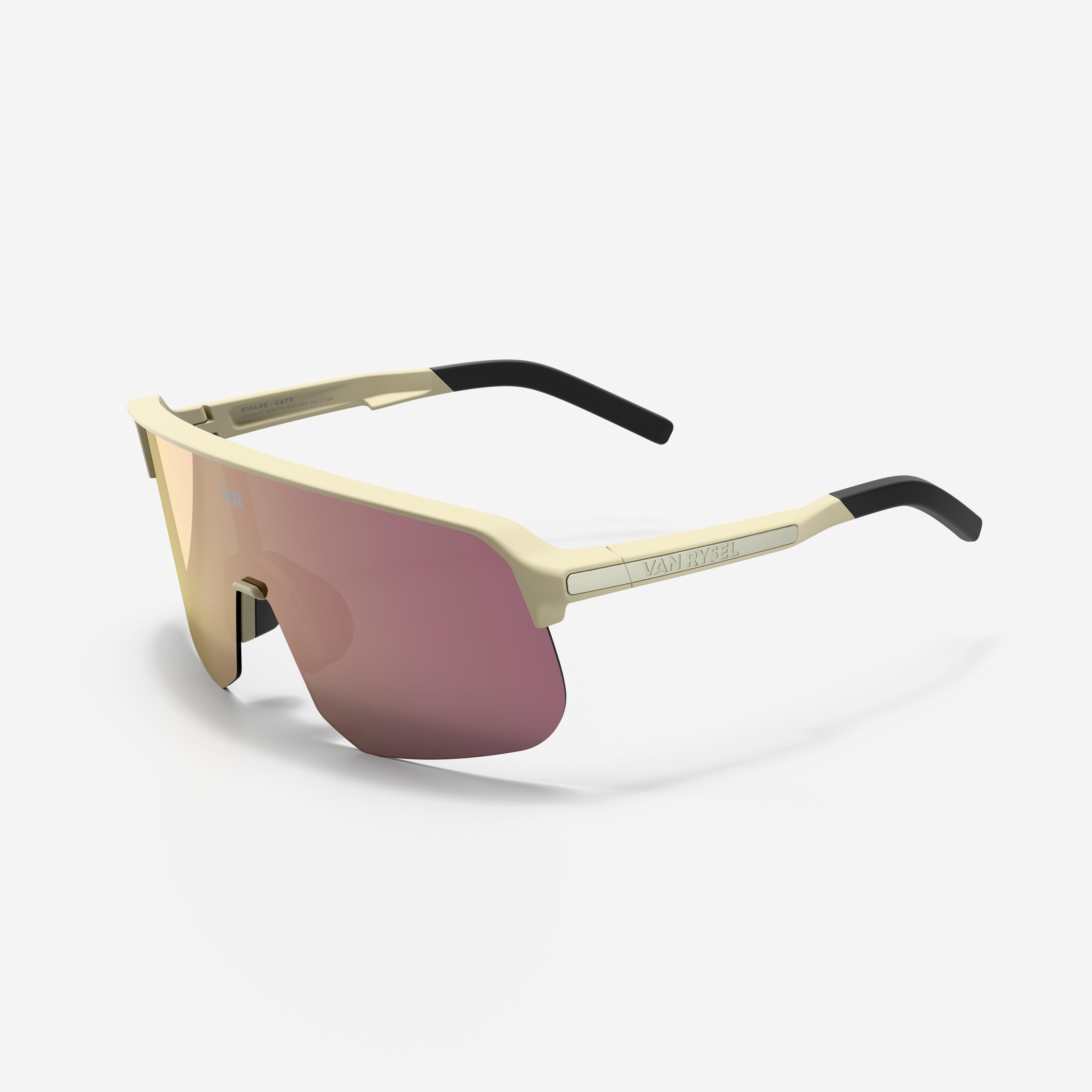 Category 3 cycling glasses, Kware beige