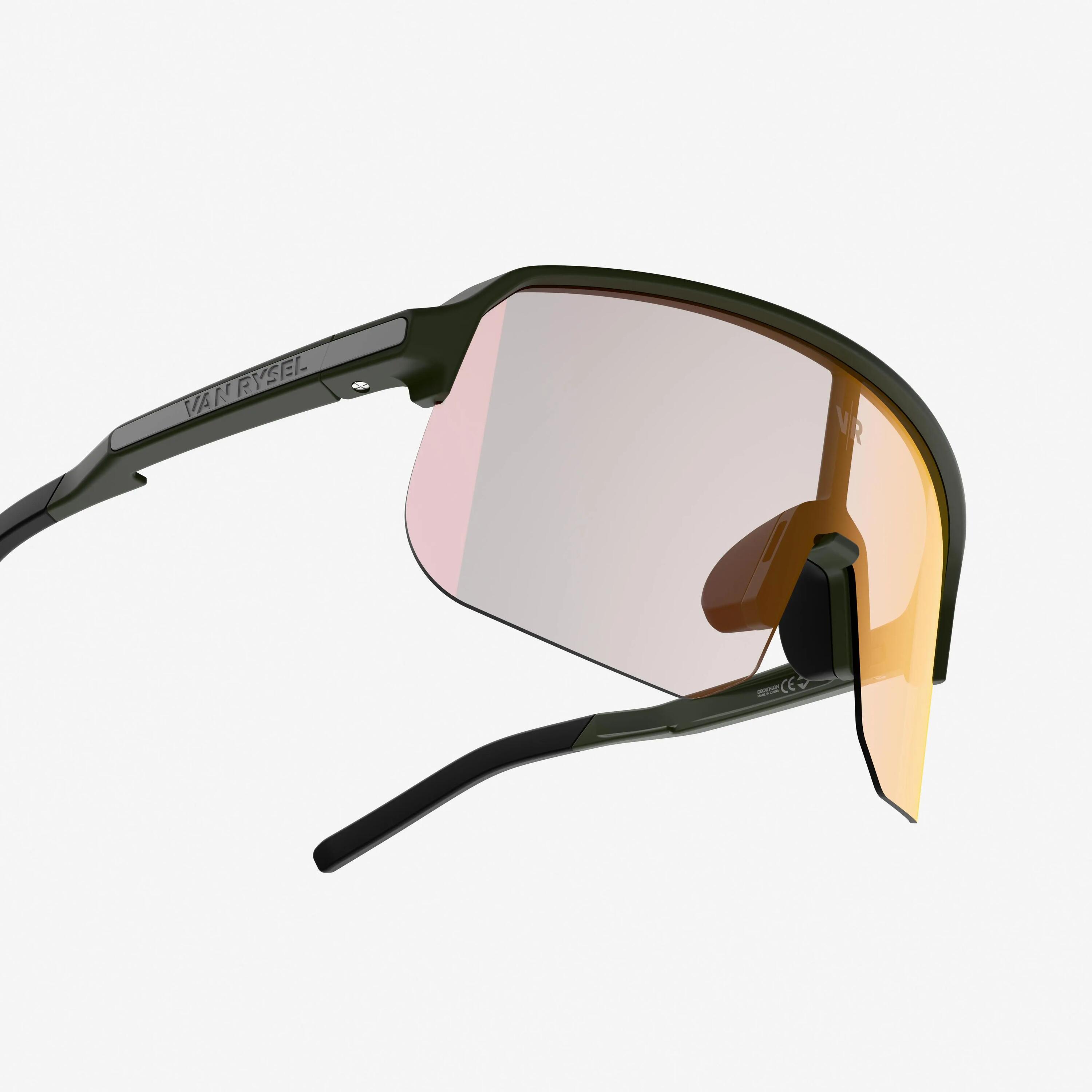 Fahrradbrille photochrom Kware khaki  10/12