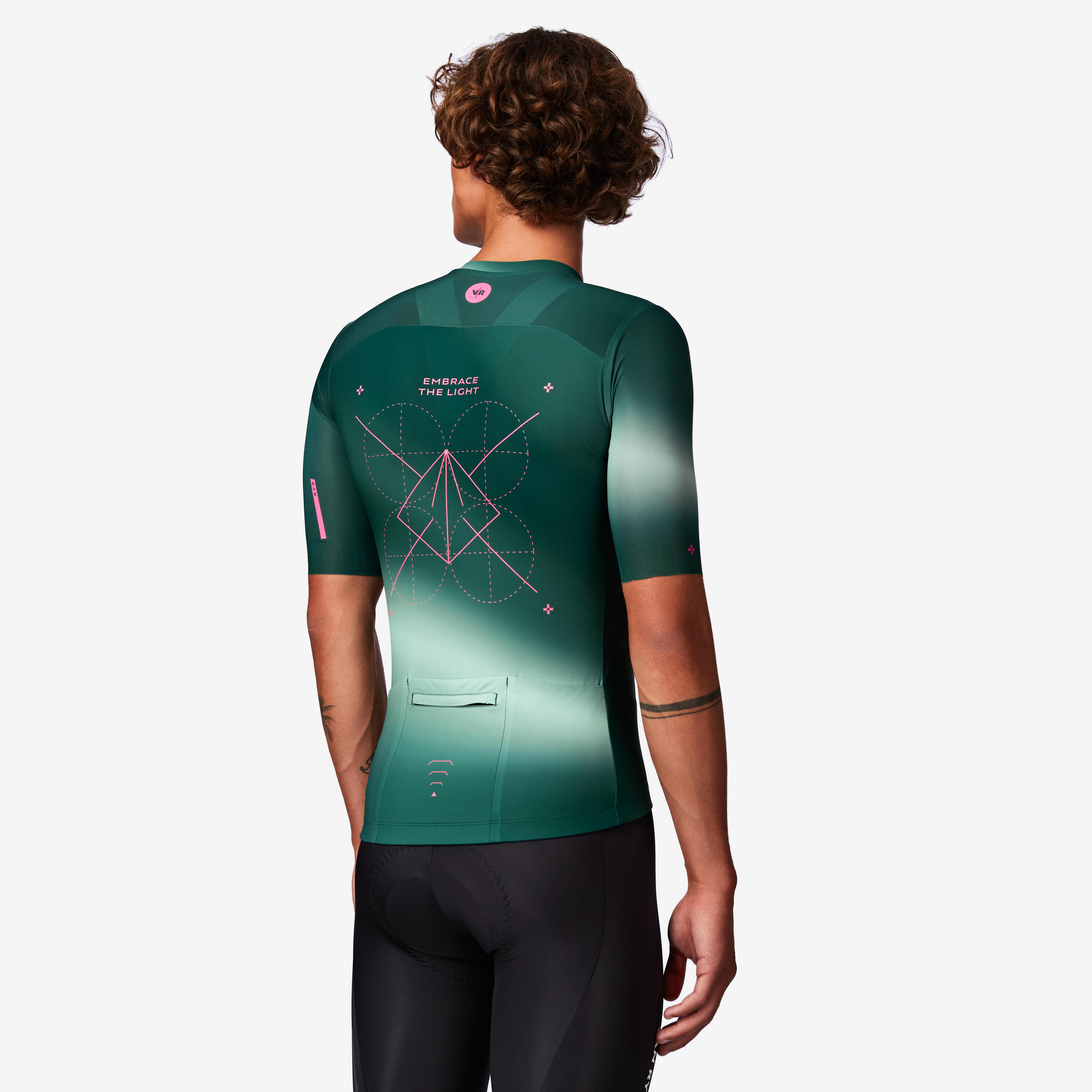 Unisex road cycling short-sleeved summer jersey - RCR-R 2 green