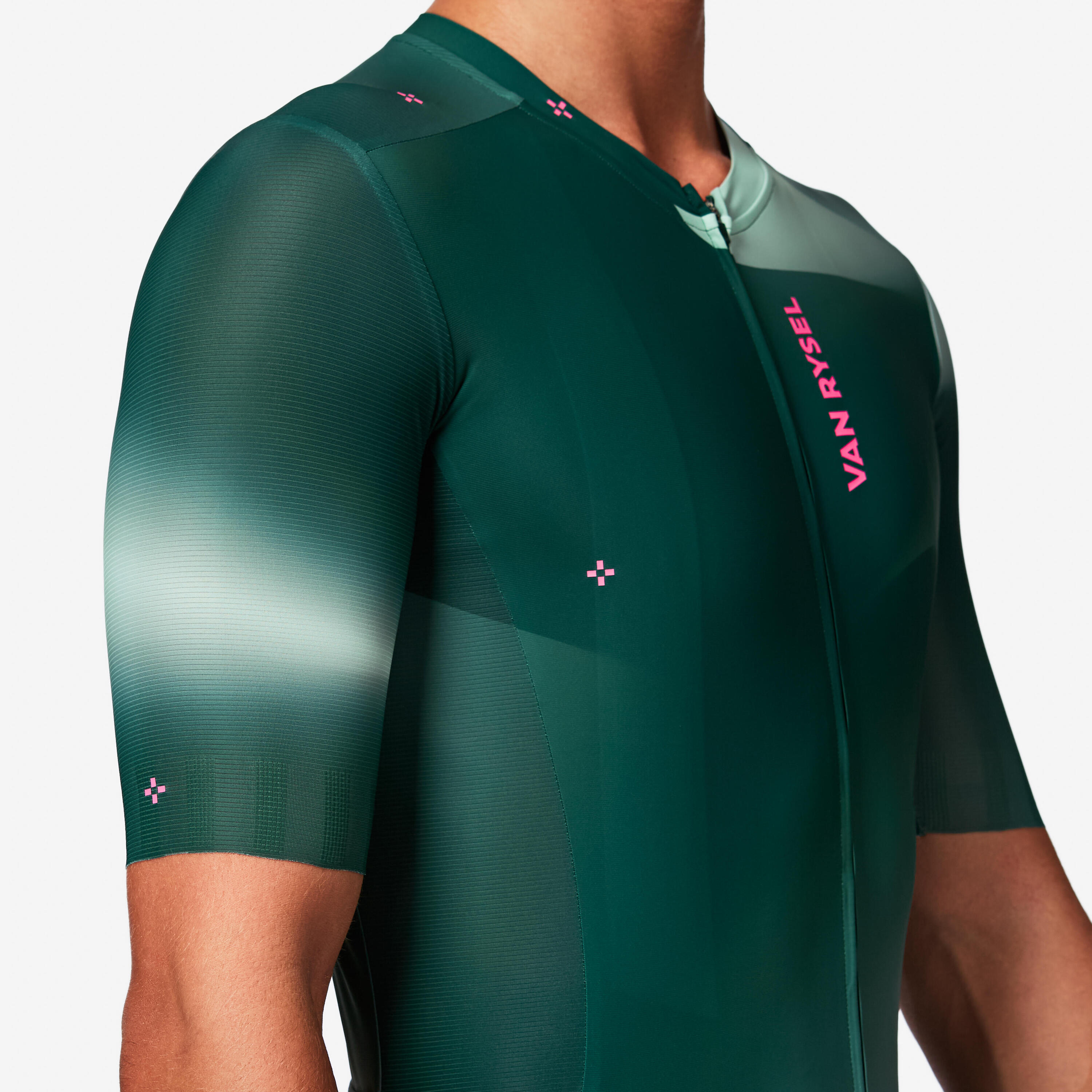 Unisex road cycling short-sleeved summer jersey - RCR-R 2 green