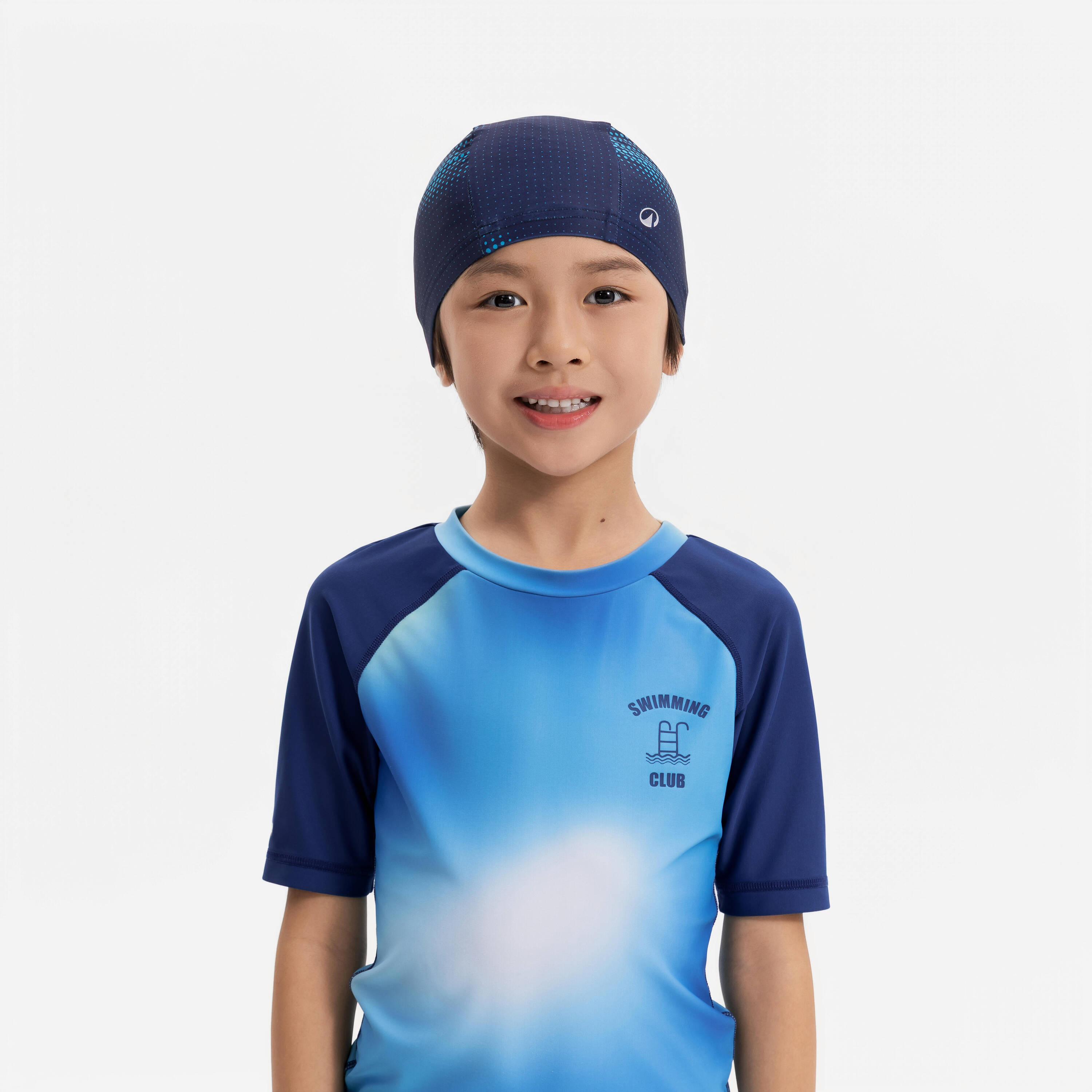 Mesh Swim Cap for Kids (53-56 cm) - Blue -  3