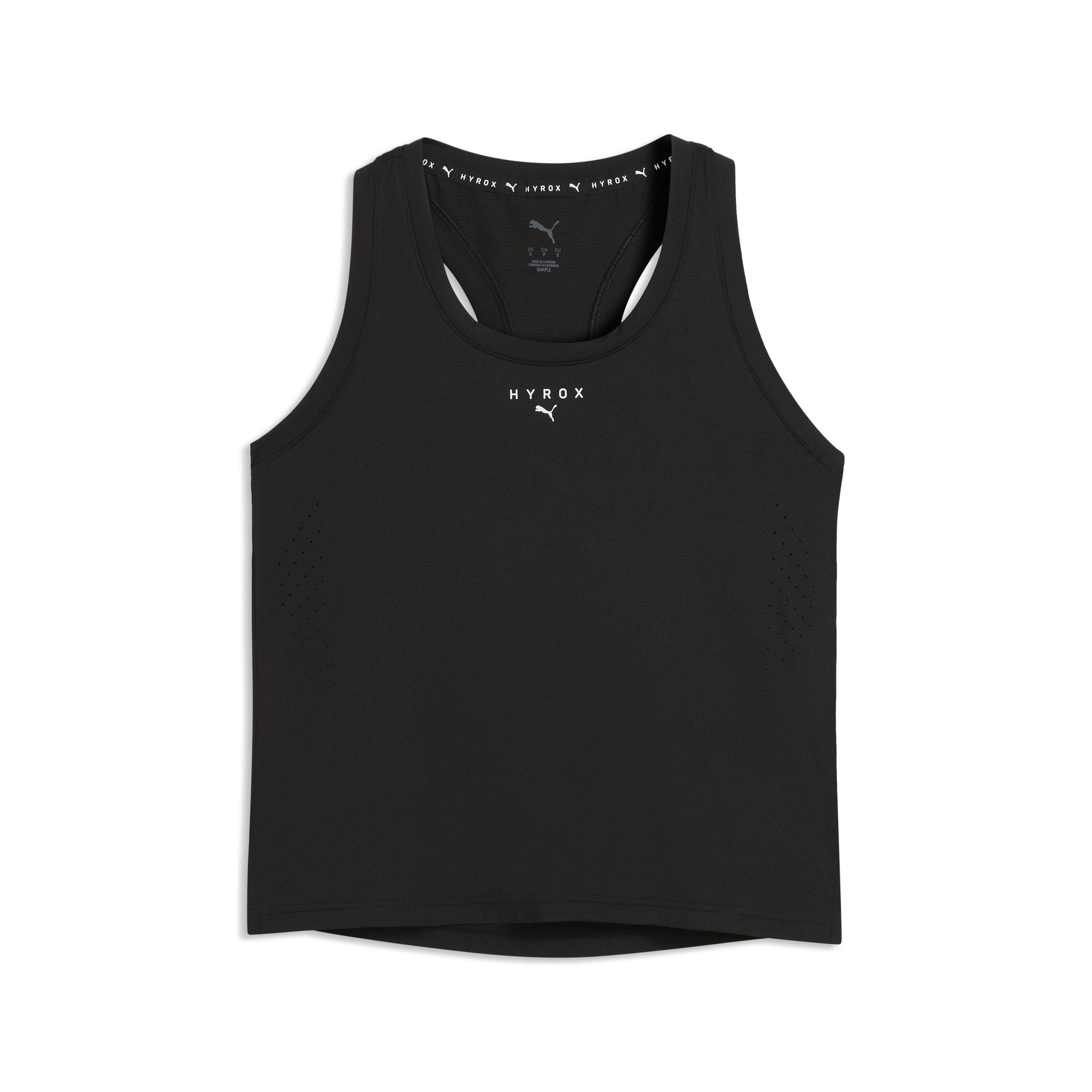 Camiseta Sin Mangas Fitness HYROX Mujer Negro 5/5