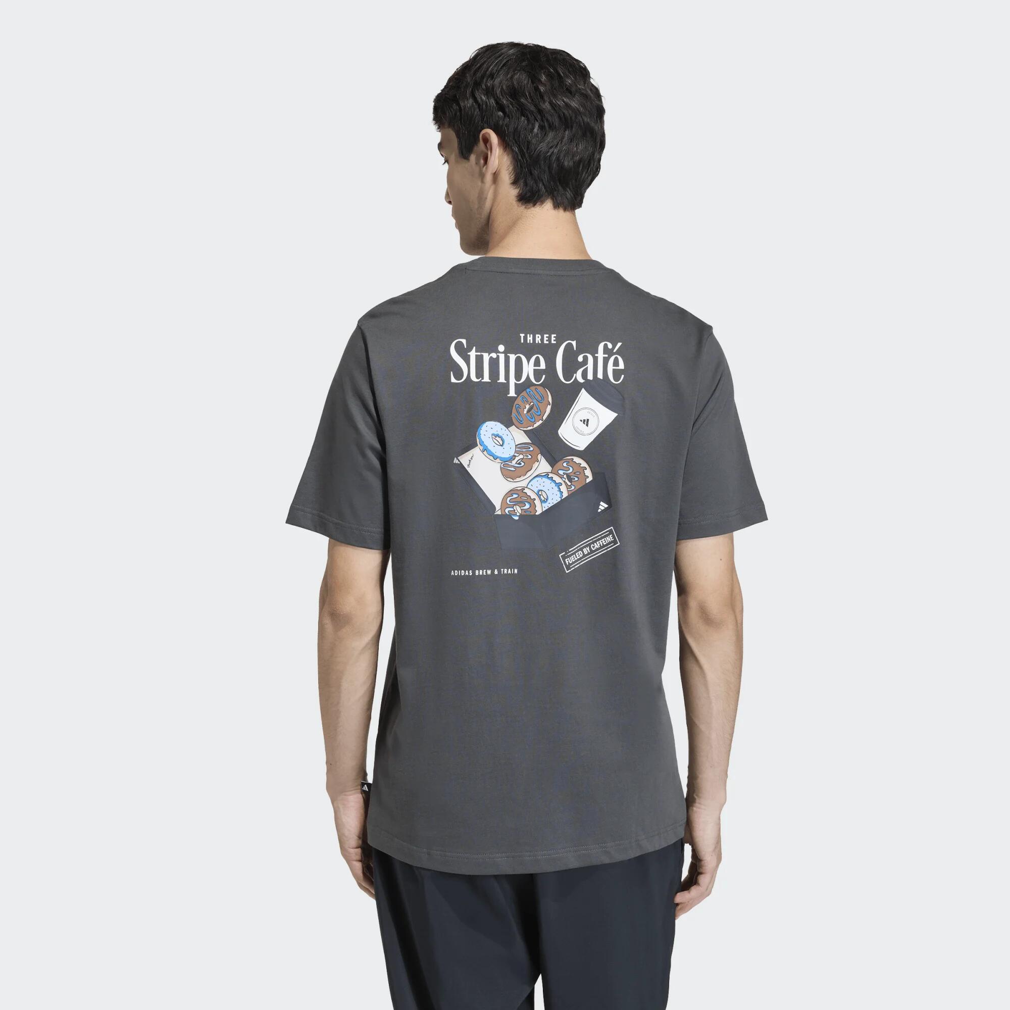 Tee-shirt regular homme Adidas, gris 4/5