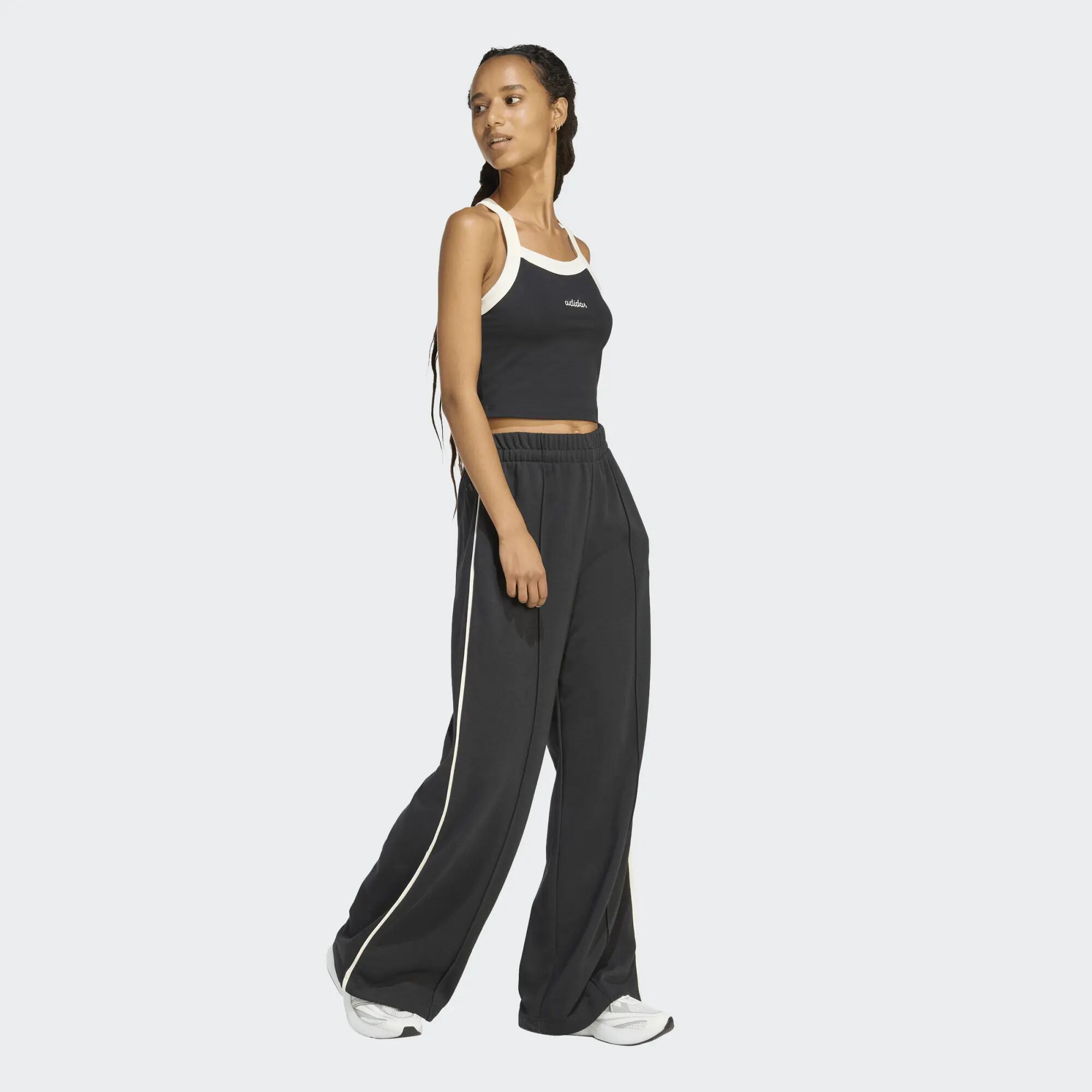Débardeur crop Adidas, femme, noir 2/5