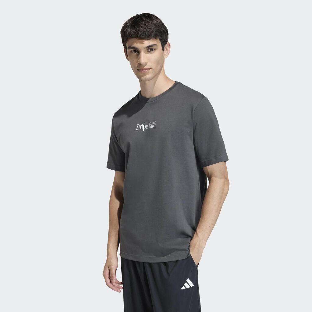 Ανδρικό T-shirt Adidas σε Ίσια Γραμμή, Γκρι
