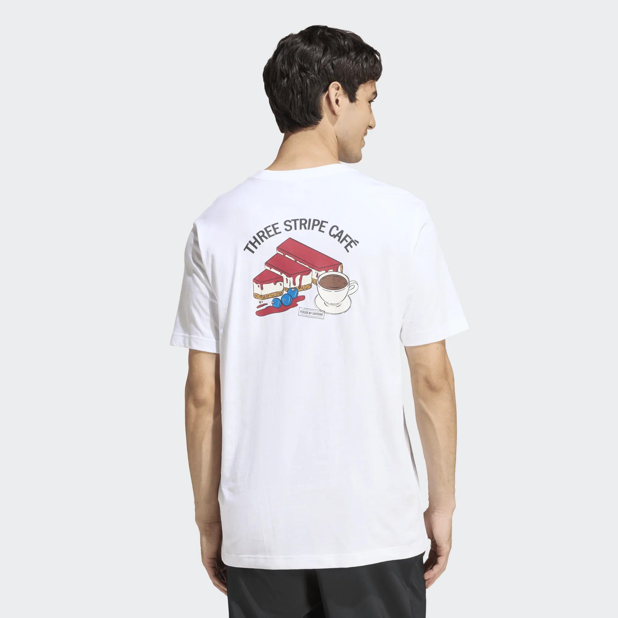 T-Shirt Regular Homem Adidas Branco 4/5