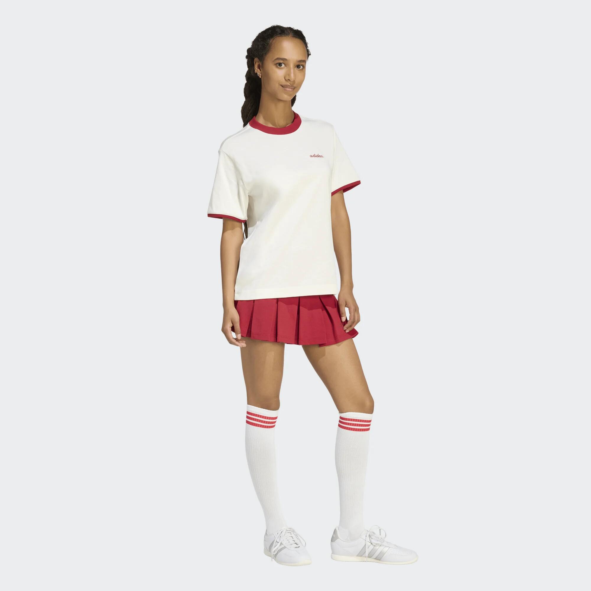 T-Shirt Mulher Adidas, Branco 2/4