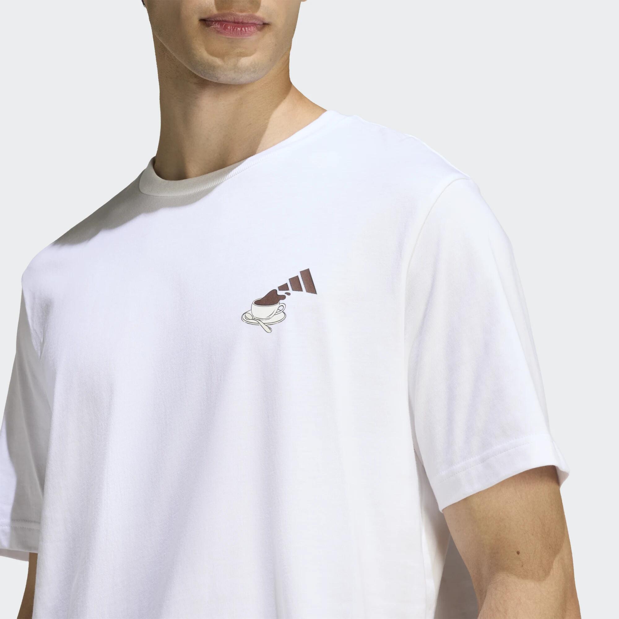 T-Shirt Regular Homem Adidas Branco 3/5