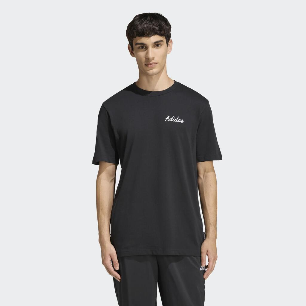 Ανδρικό T-shirt Adidas Κανονική Εφαρμογή - Μαύρο