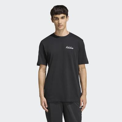 T-shirt met print heren zwart