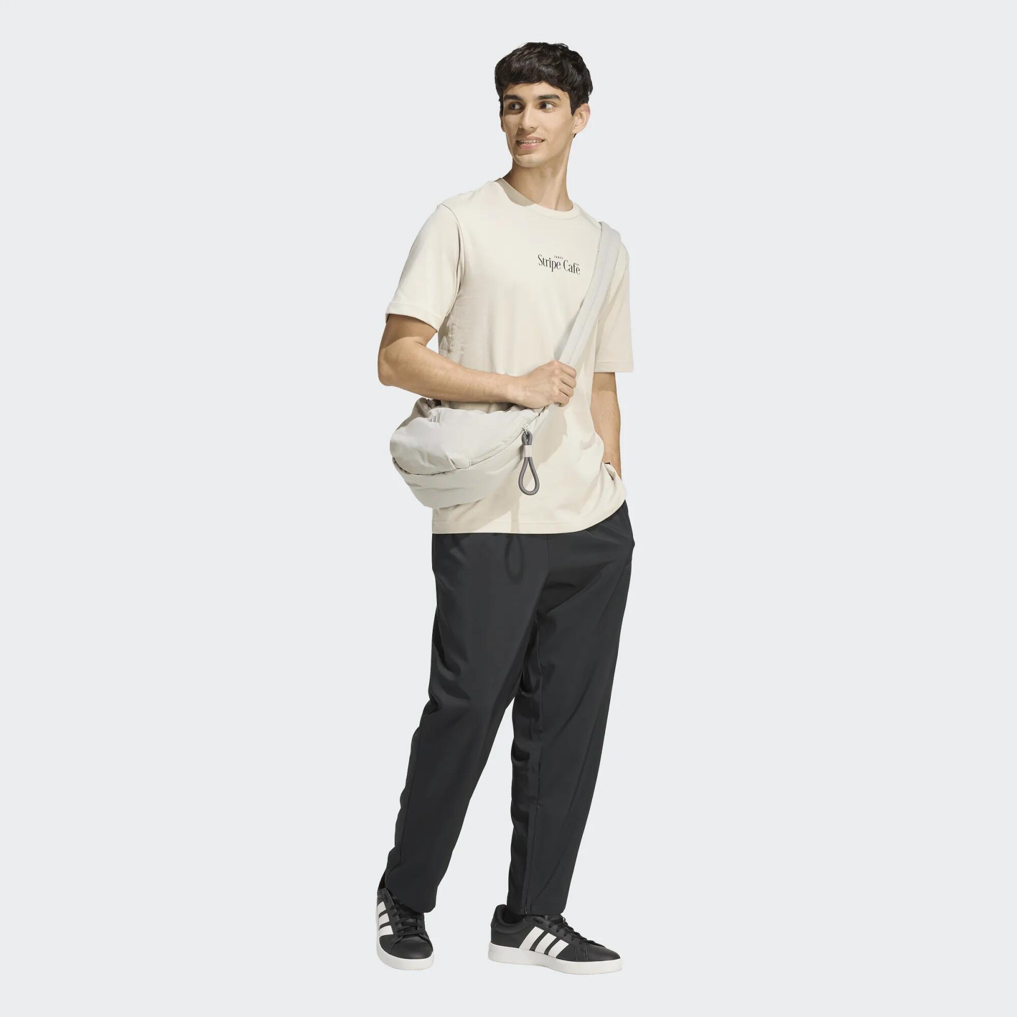 T-Shirt Regular Homem Adidas Bege 2/5