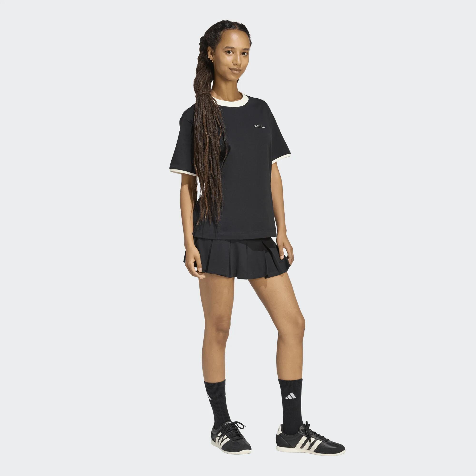 Tee-shirt femme Adidas, noir 2/5