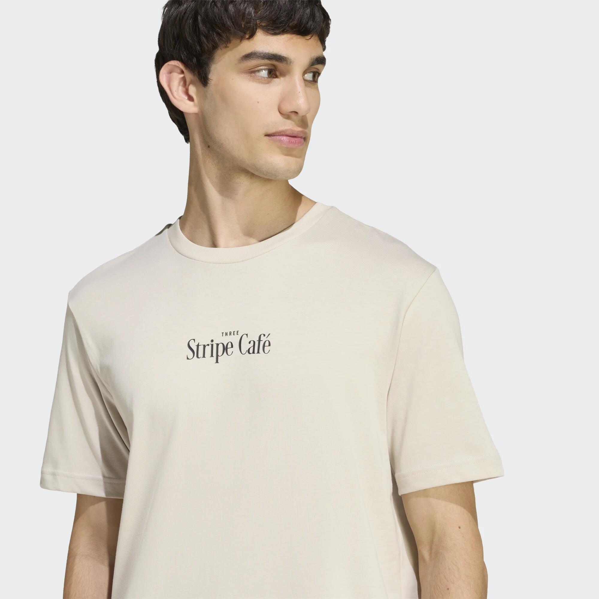 T-Shirt Regular Homem Adidas Bege 3/5