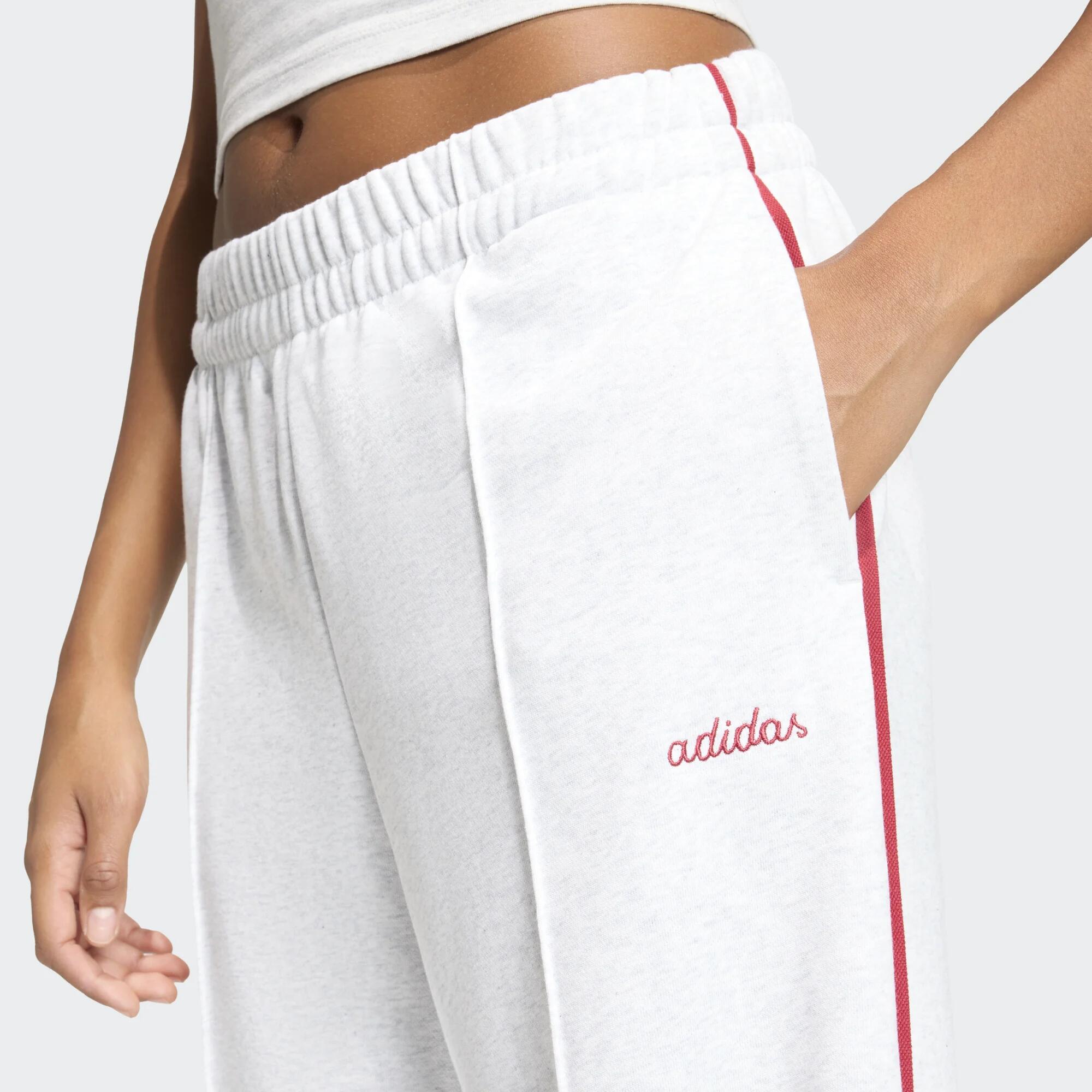 Calças Direitas Adidas Mulher Cinza 3/5