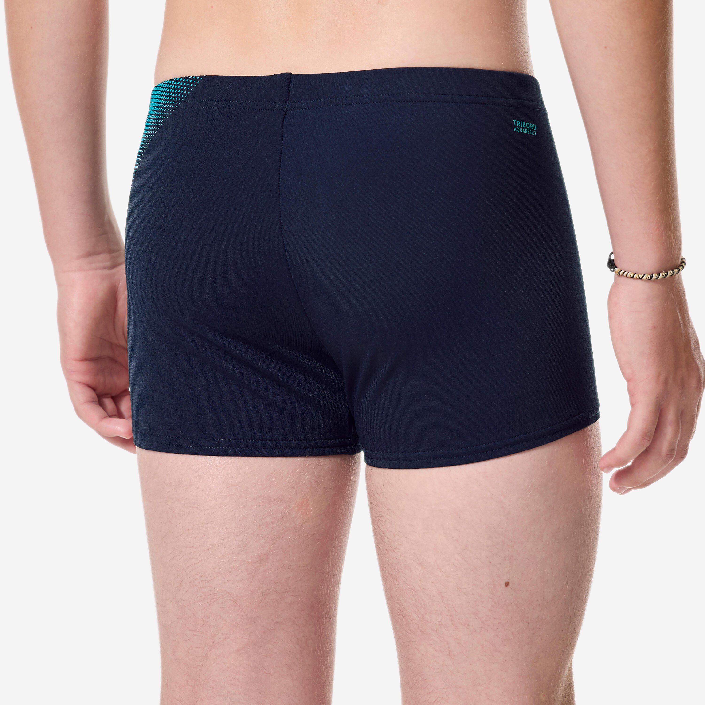 Bañador Niño Adolescente Bóxer Natación Fiti Azul-Naranja 4/11