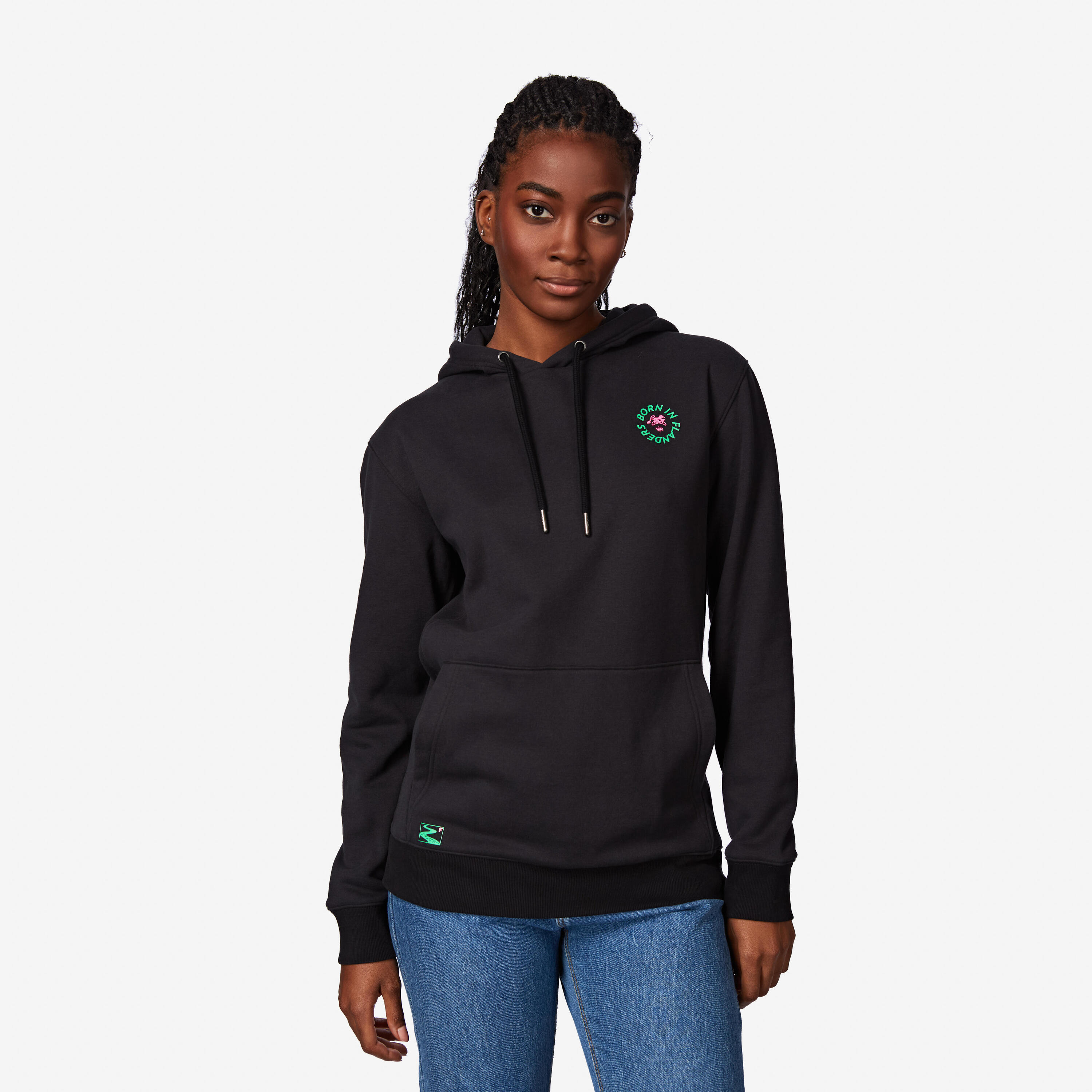 Lifestyle Hoodie, schwarze Pflastersteine 4/5