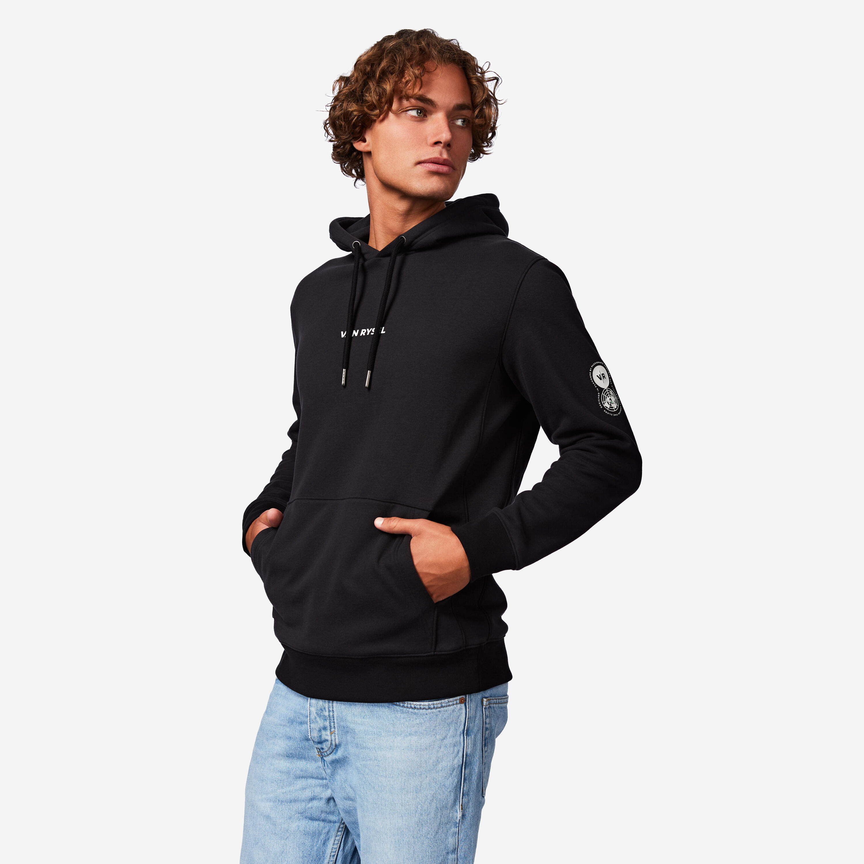 Hoodie lifestyle, Logo noir 5/7